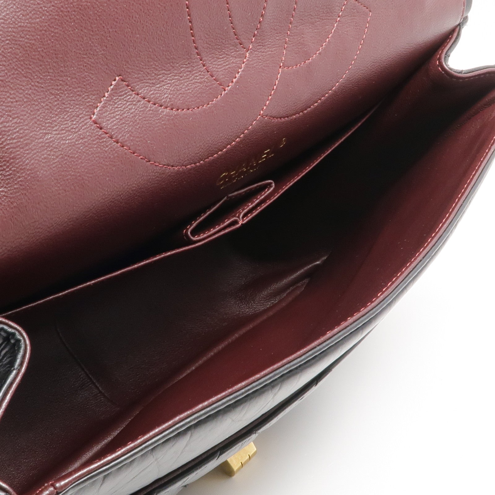 CHANEL 牛皮皮革2.55 Large金扣鏈帶肩背袋