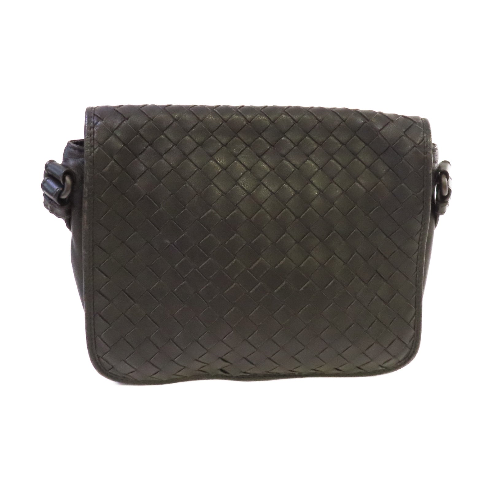BOTTEGA VENETA 【激減優惠】織紋皮革Shoulder Bag肩背袋黑色