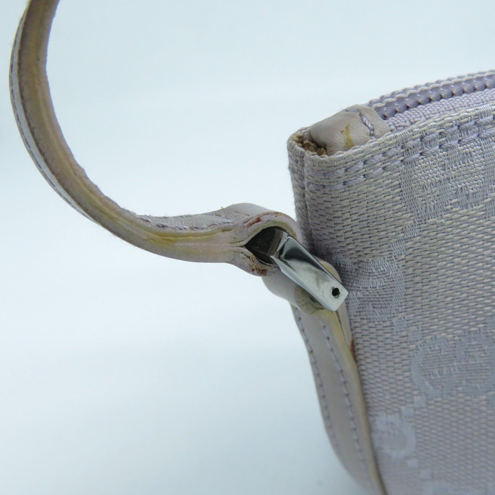 GUCCI GG帆布Handbag銀扣手挽袋紫色