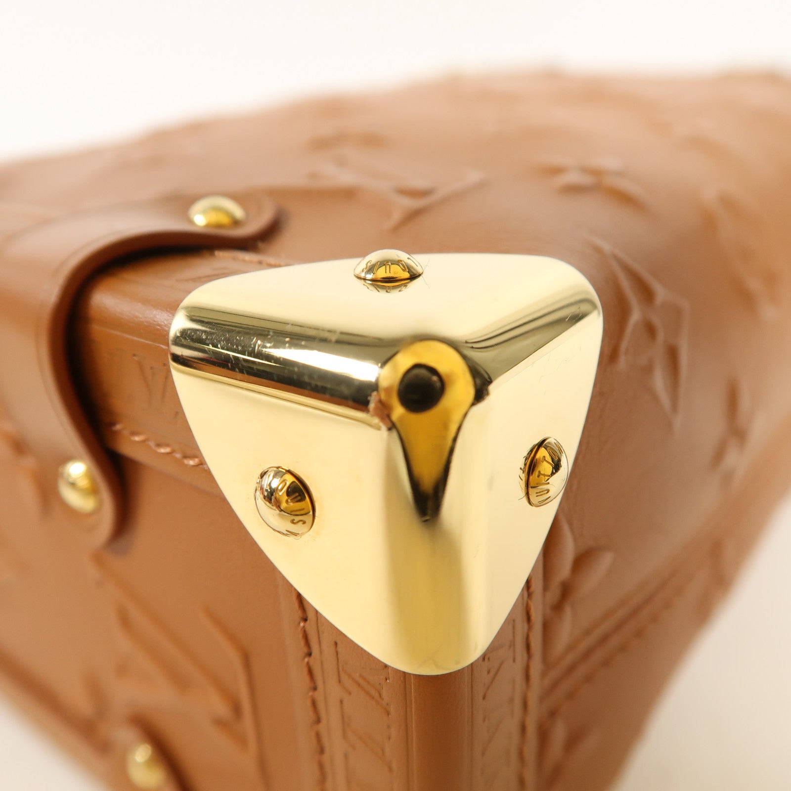 LOUIS VUITTON Monogram Empreinte Side Trunk金扣手挽肩背兩用袋