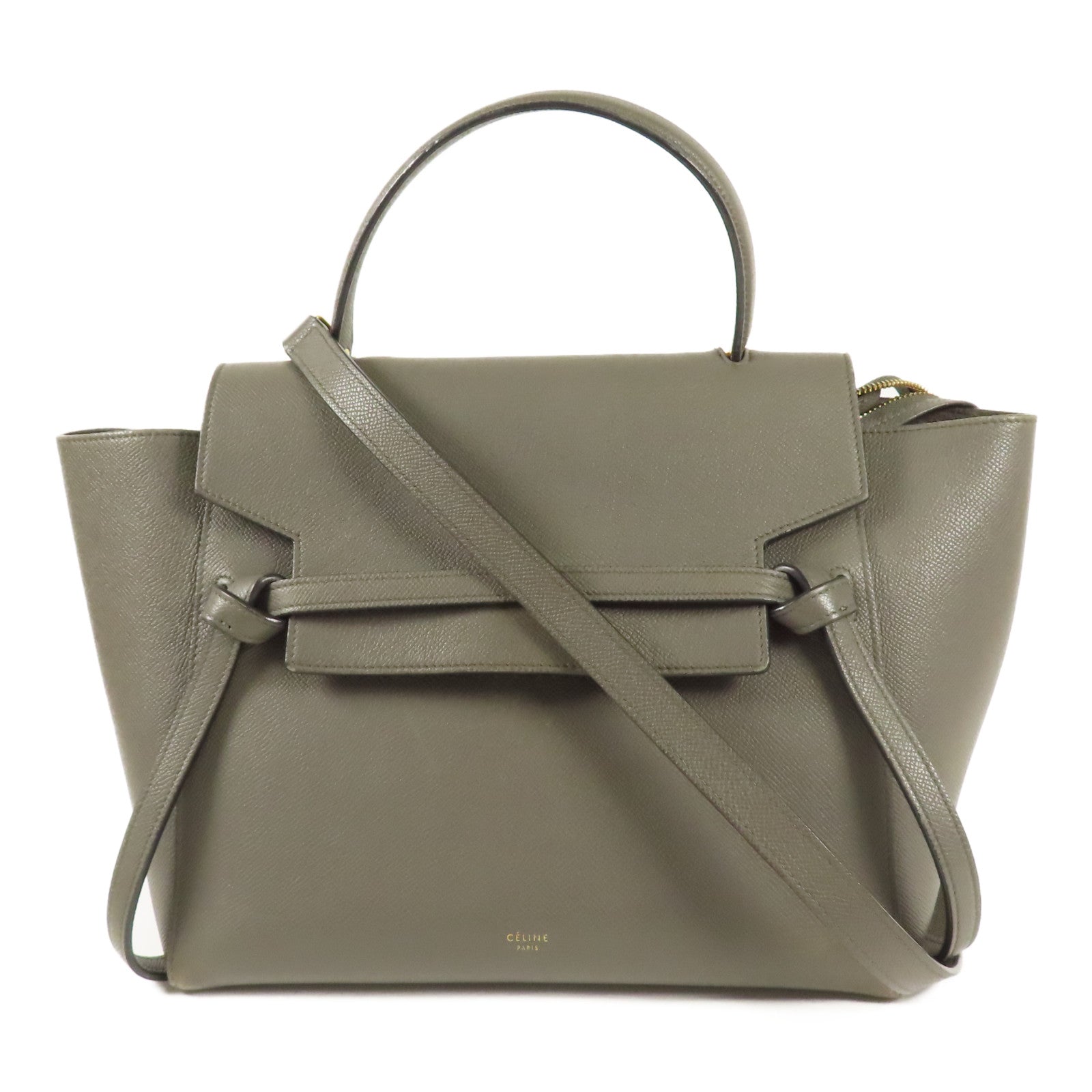 CELINE 牛皮皮革Mini Belt Bag金扣手挽肩背兩用袋