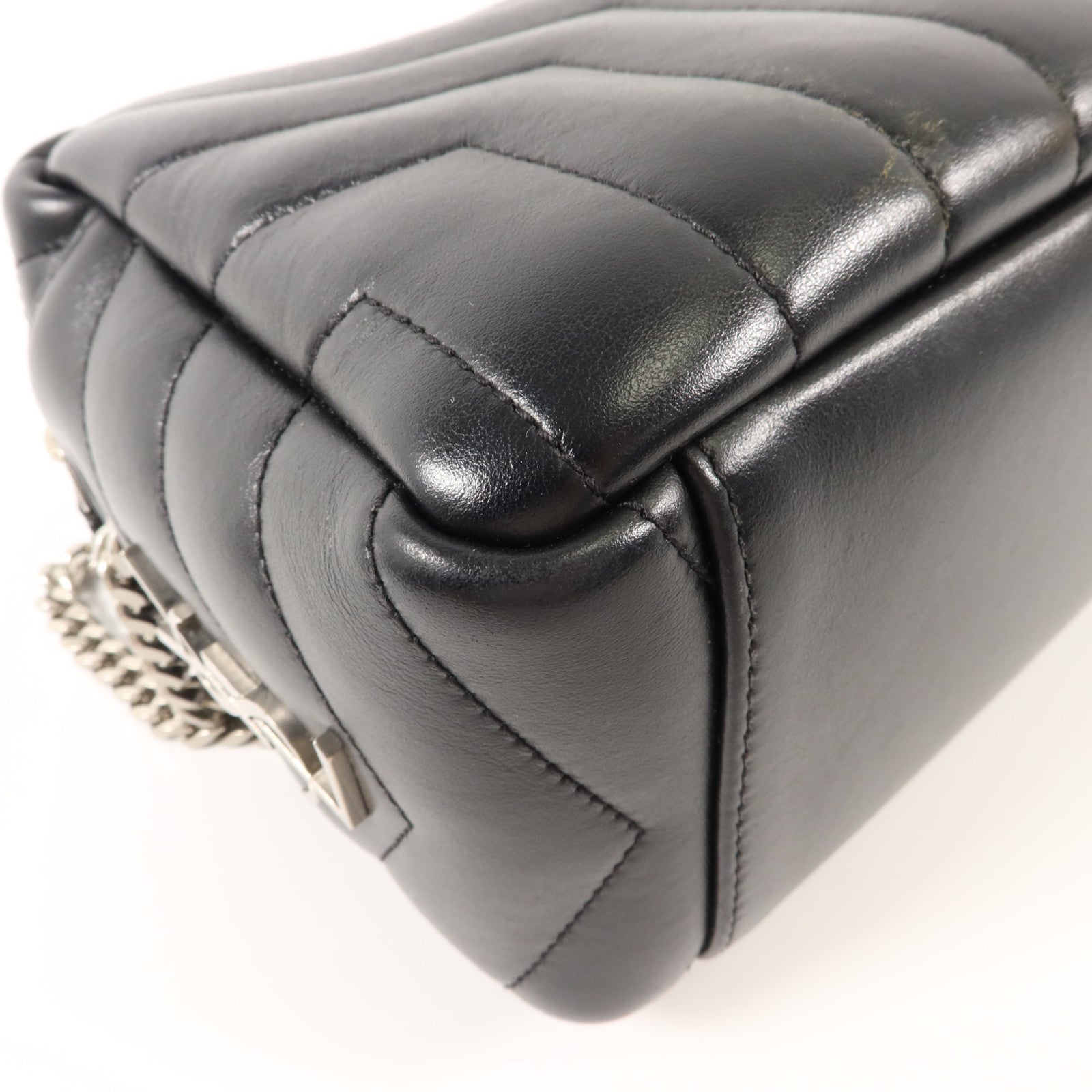 SAINT LAURENT 牛皮皮革LouLou Shoulder Bag鏈帶肩背袋