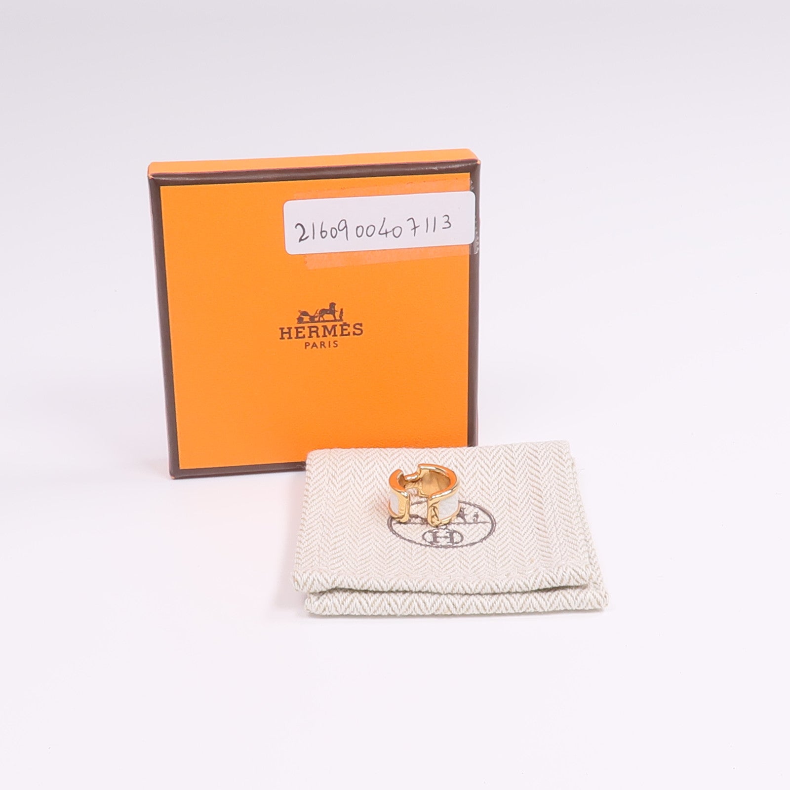 HERMES 金屬/Epsom皮革Olympe Ear Cuff耳夾