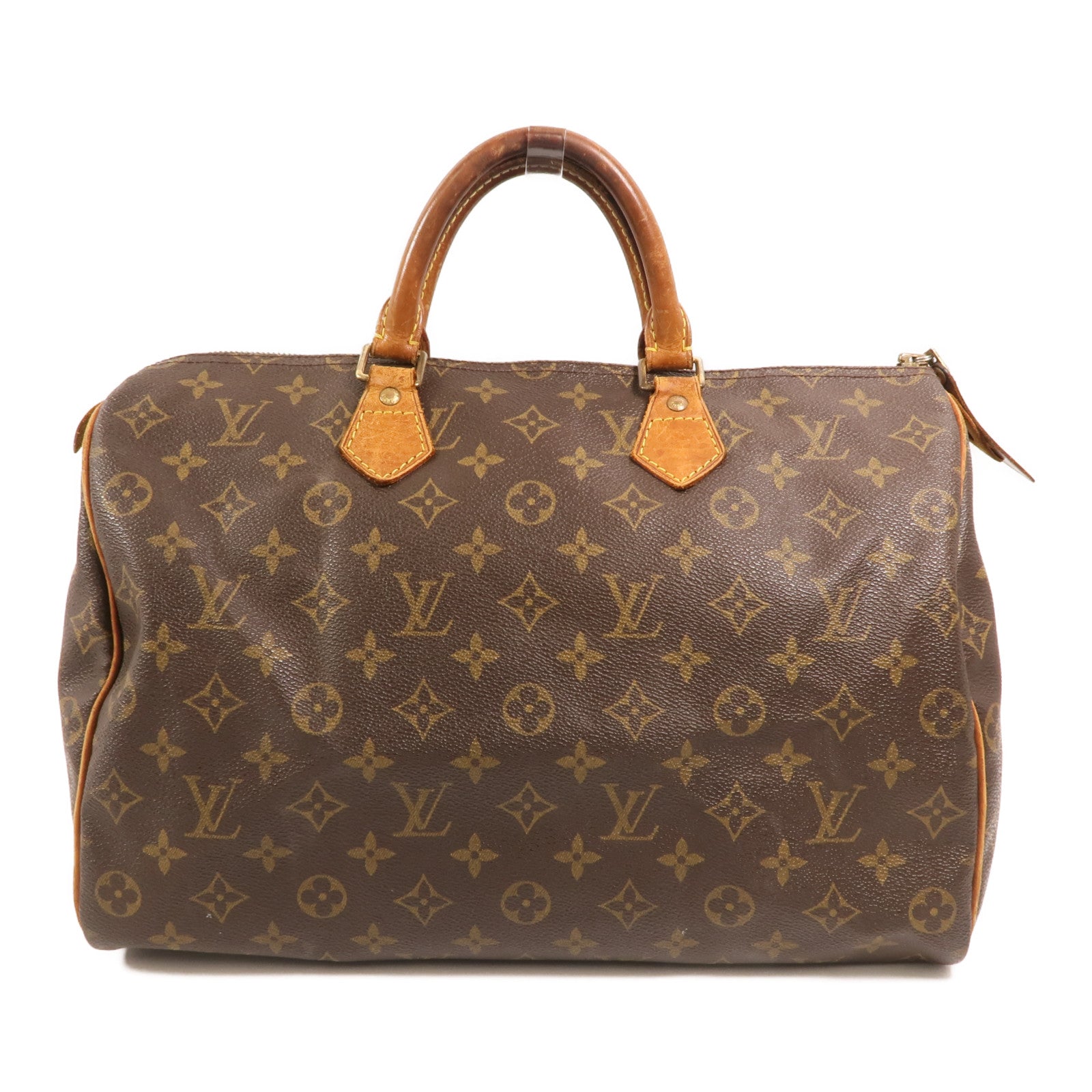 LOUIS VUITTON Monogram Speedy 35金扣手挽袋