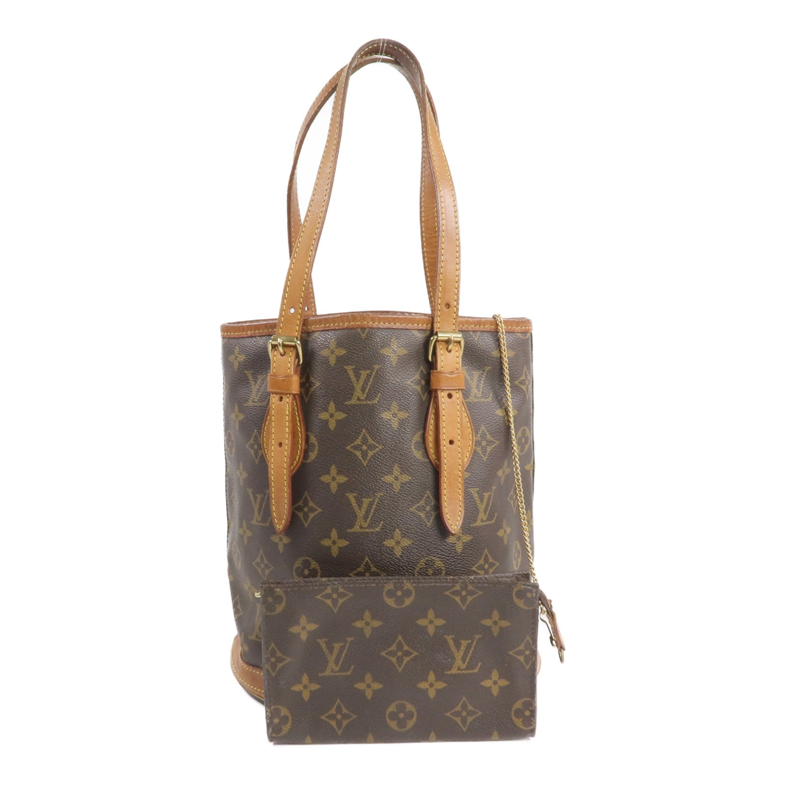 LOUIS VUITTON Monogram Bucket PM金扣手挽袋
