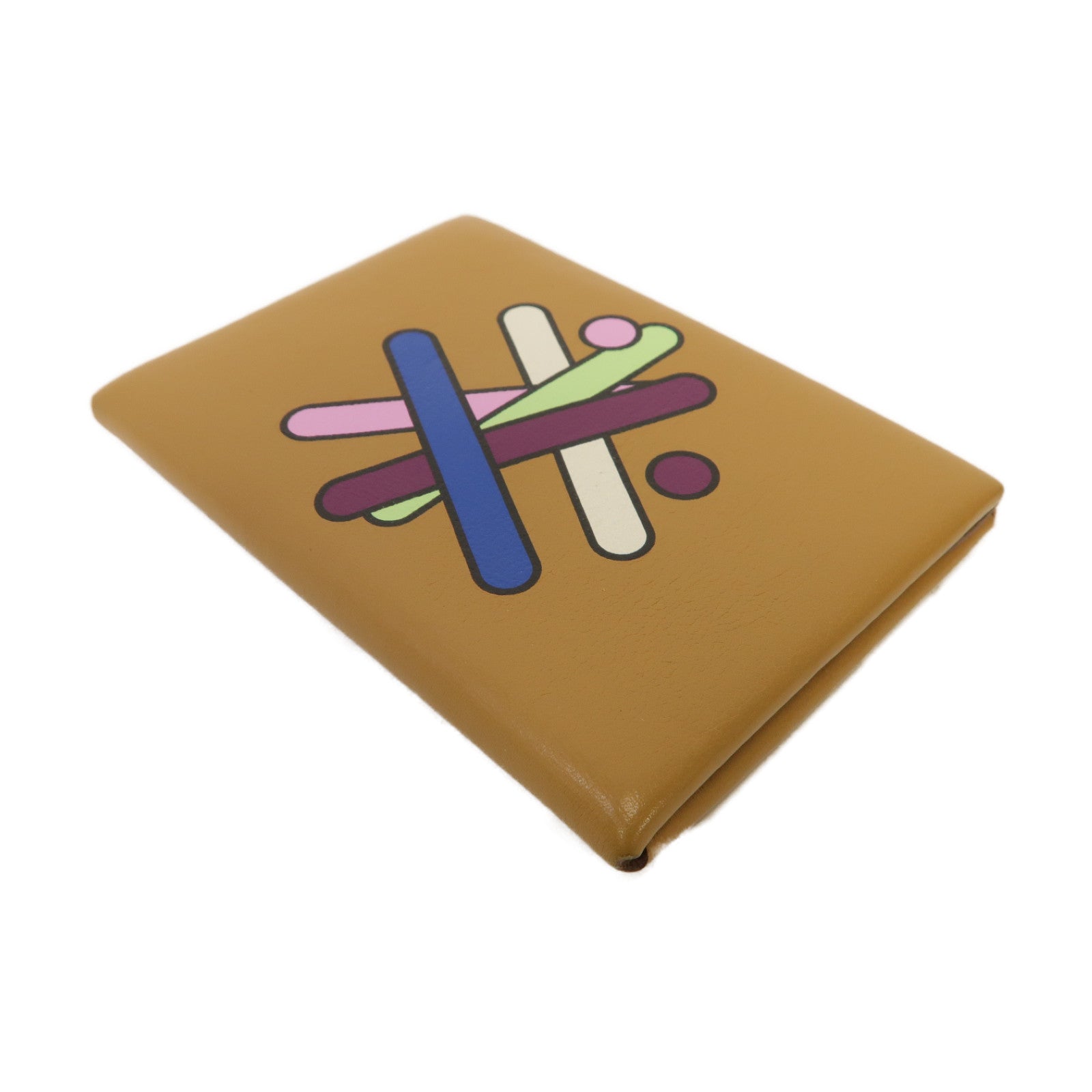 HERMES Swift皮革Calvi Duo Compact Card Holder銀扣卡片套芝麻色