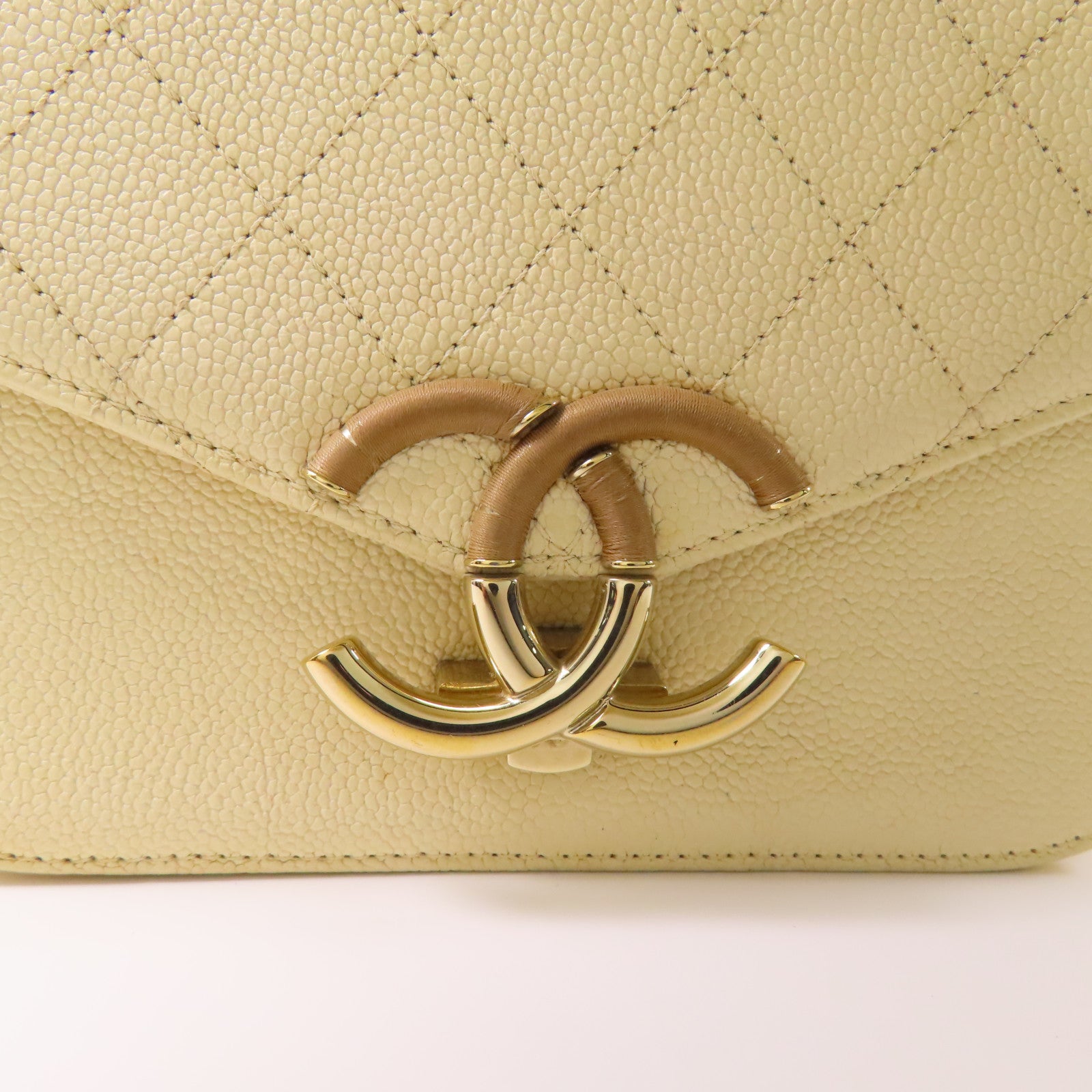 CHANEL 皮革Shoulder Bag金扣手挽肩背兩用袋