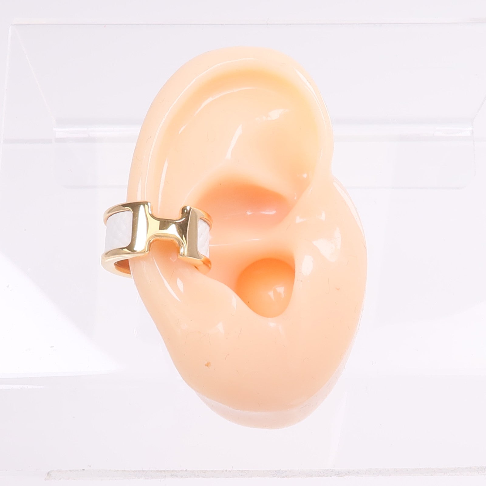 HERMES 金屬/Epsom皮革Olympe Ear Cuff耳夾