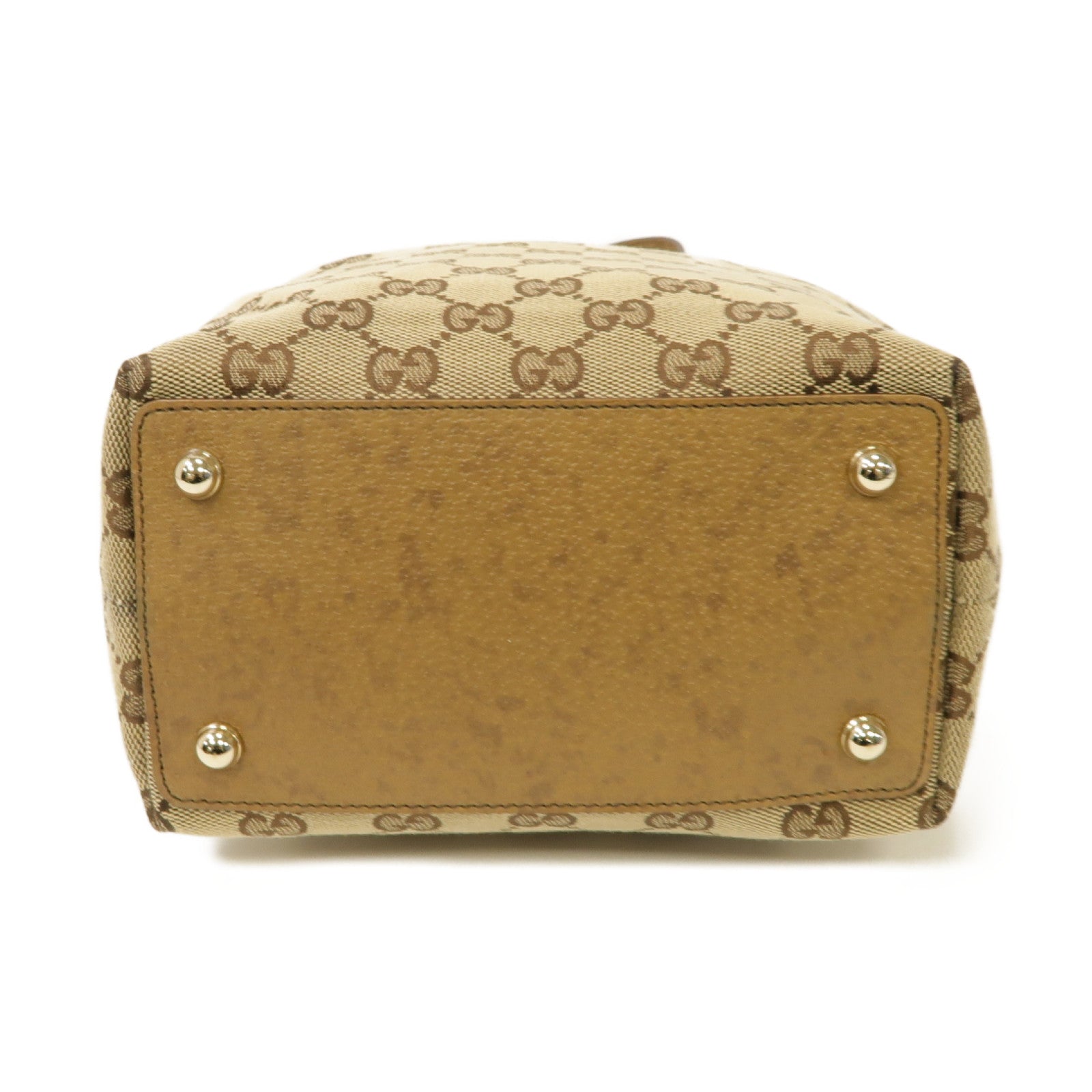GUCCI 帆布Shoulder Tote Bag金扣肩背袋啡色