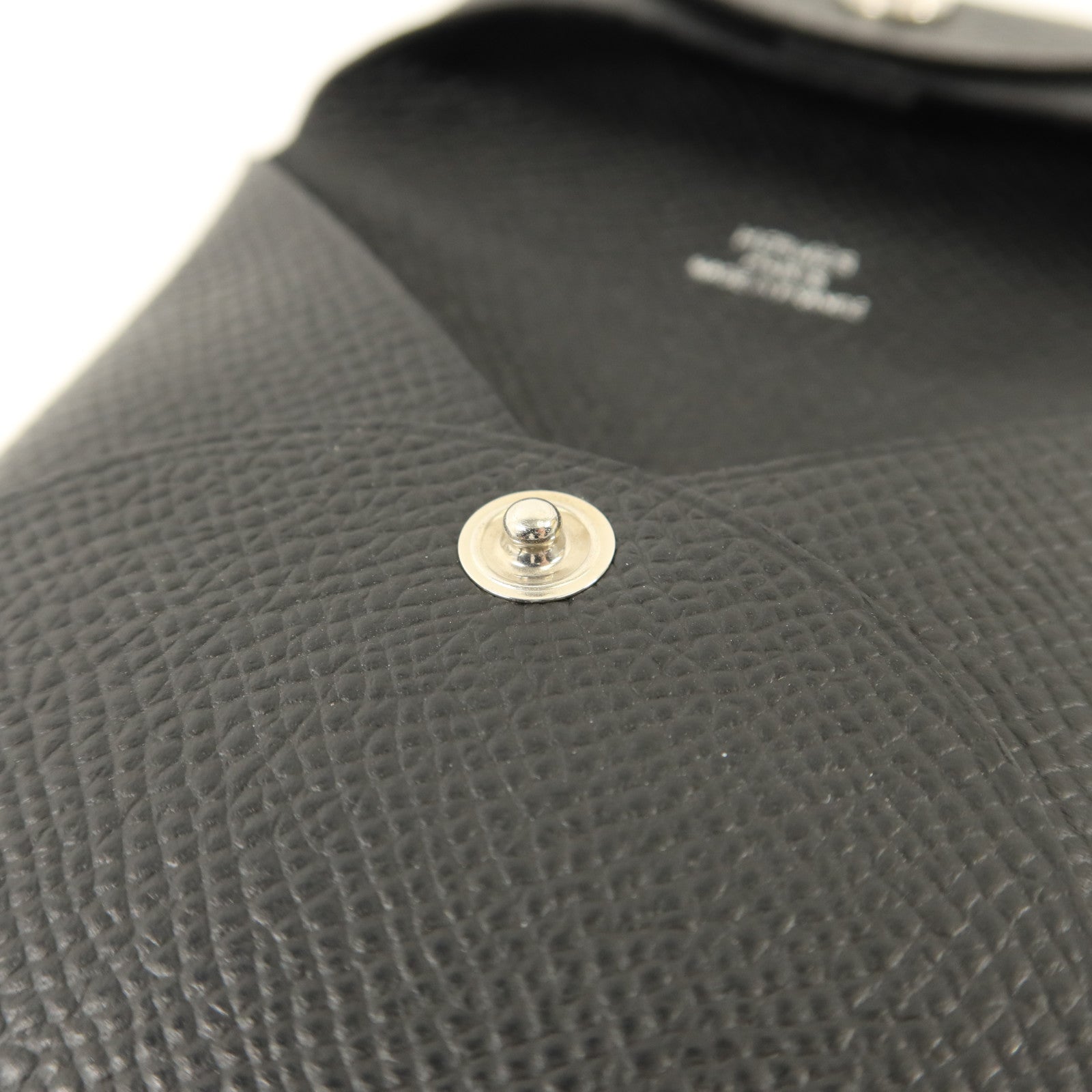 HERMES Epsom皮革Bastia Coin Purse零錢包Noir