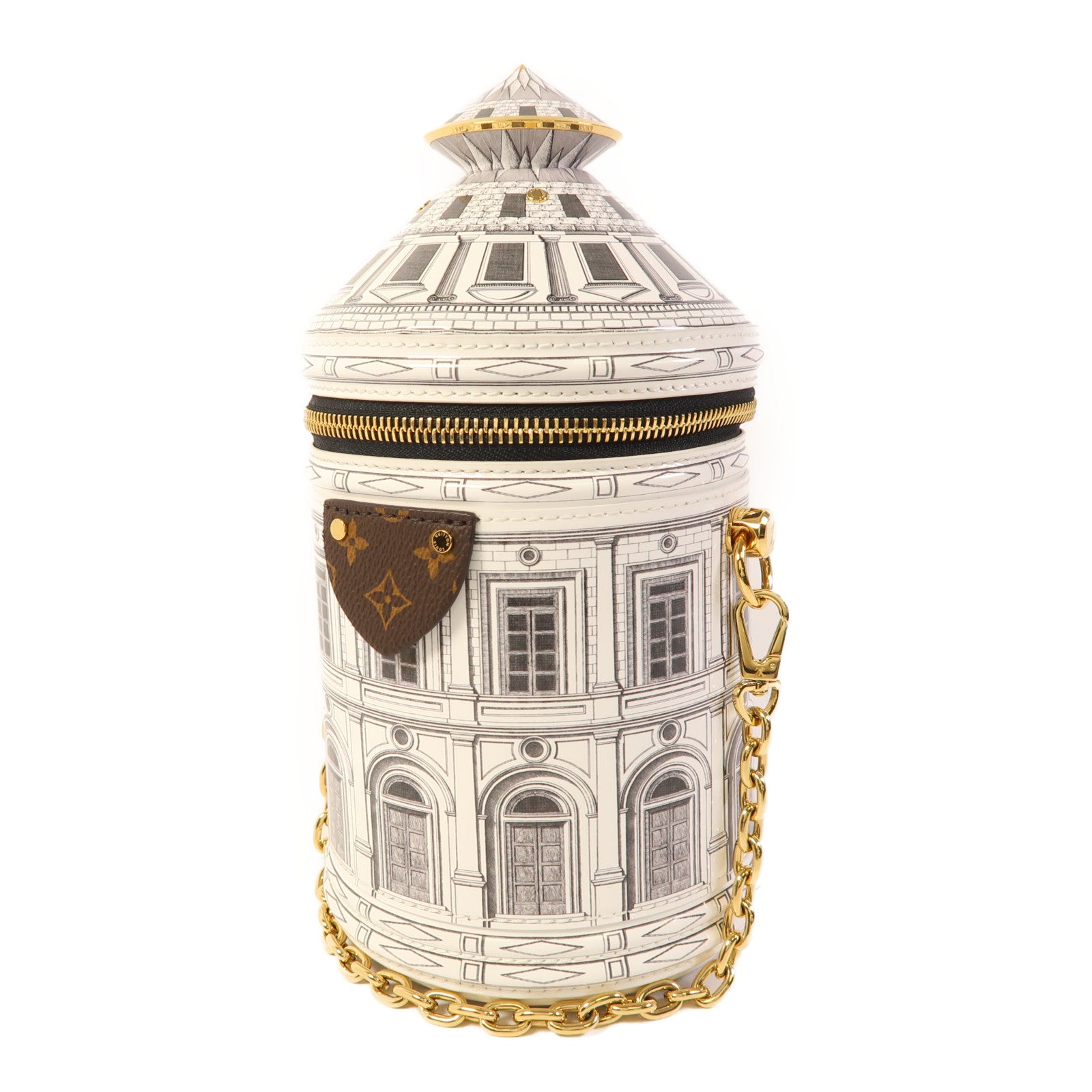 LOUIS VUITTON 塗層帆布Fornasetti Cannes金扣手挽肩背兩用袋