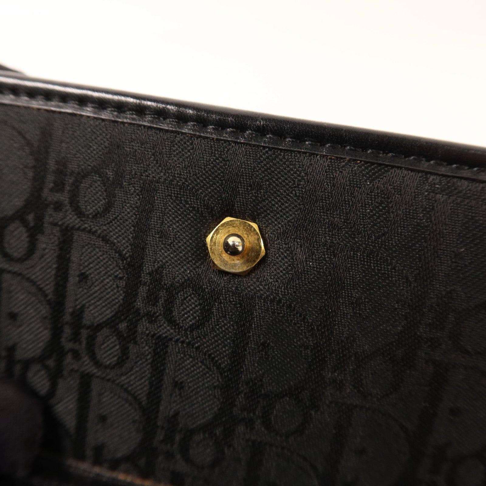 Dior 帆布Vintage Chain Shoulder金扣鏈帶肩背袋包