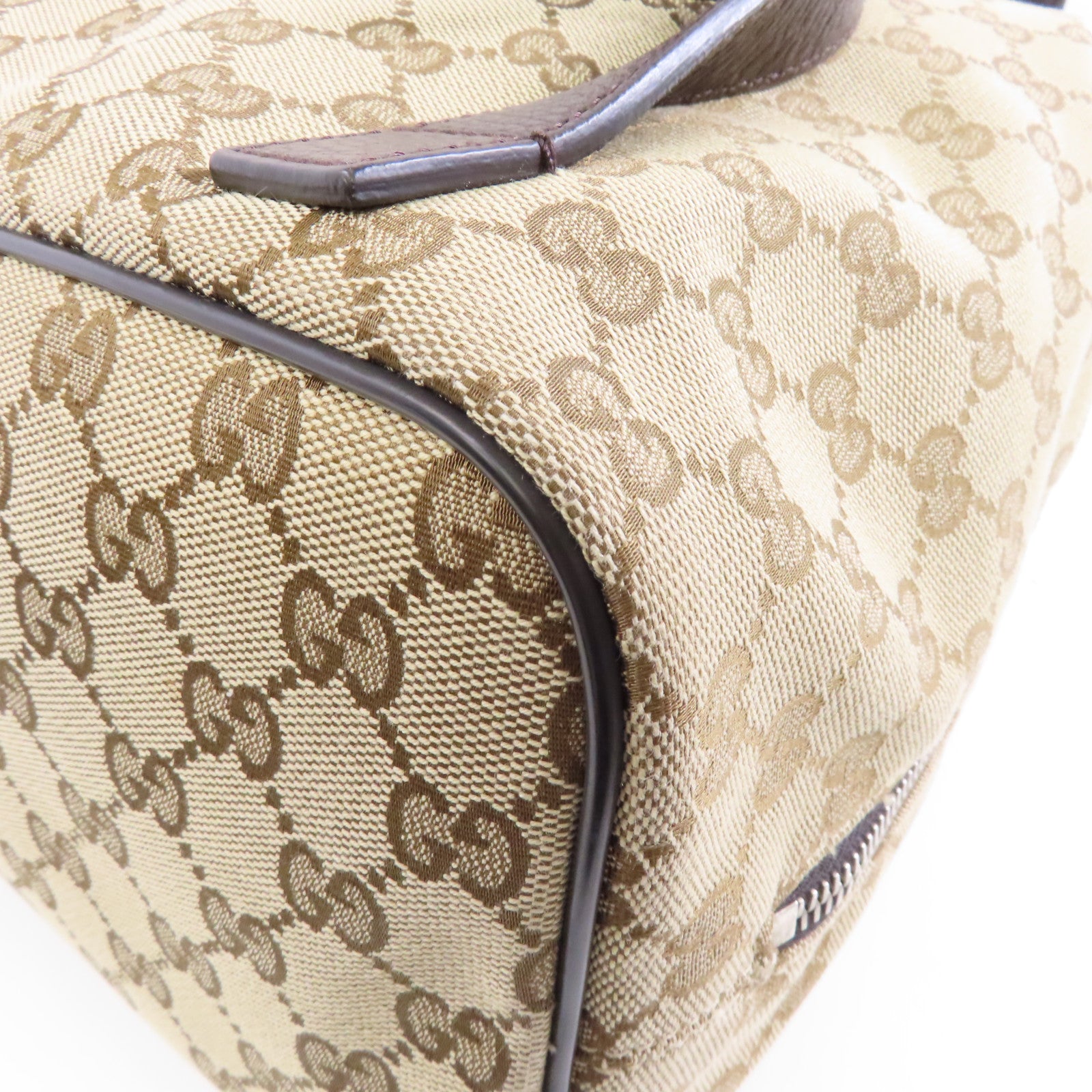 GUCCI 帆布Backpack銀扣背包啡色