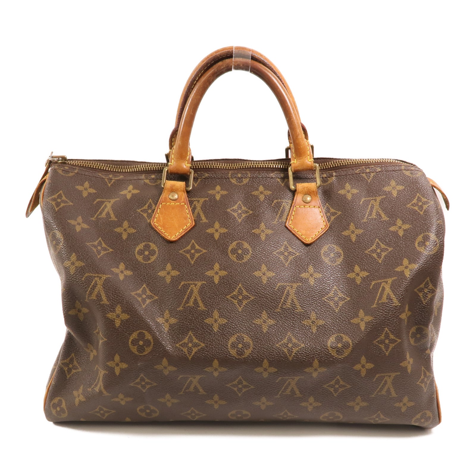 LOUIS VUITTON Monogram Speedy 35金扣手挽袋