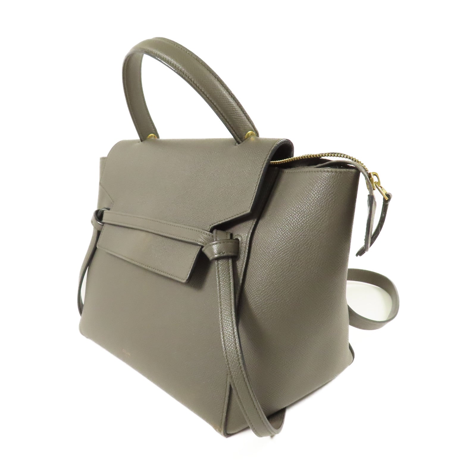 CELINE 牛皮皮革Mini Belt Bag金扣手挽肩背兩用袋
