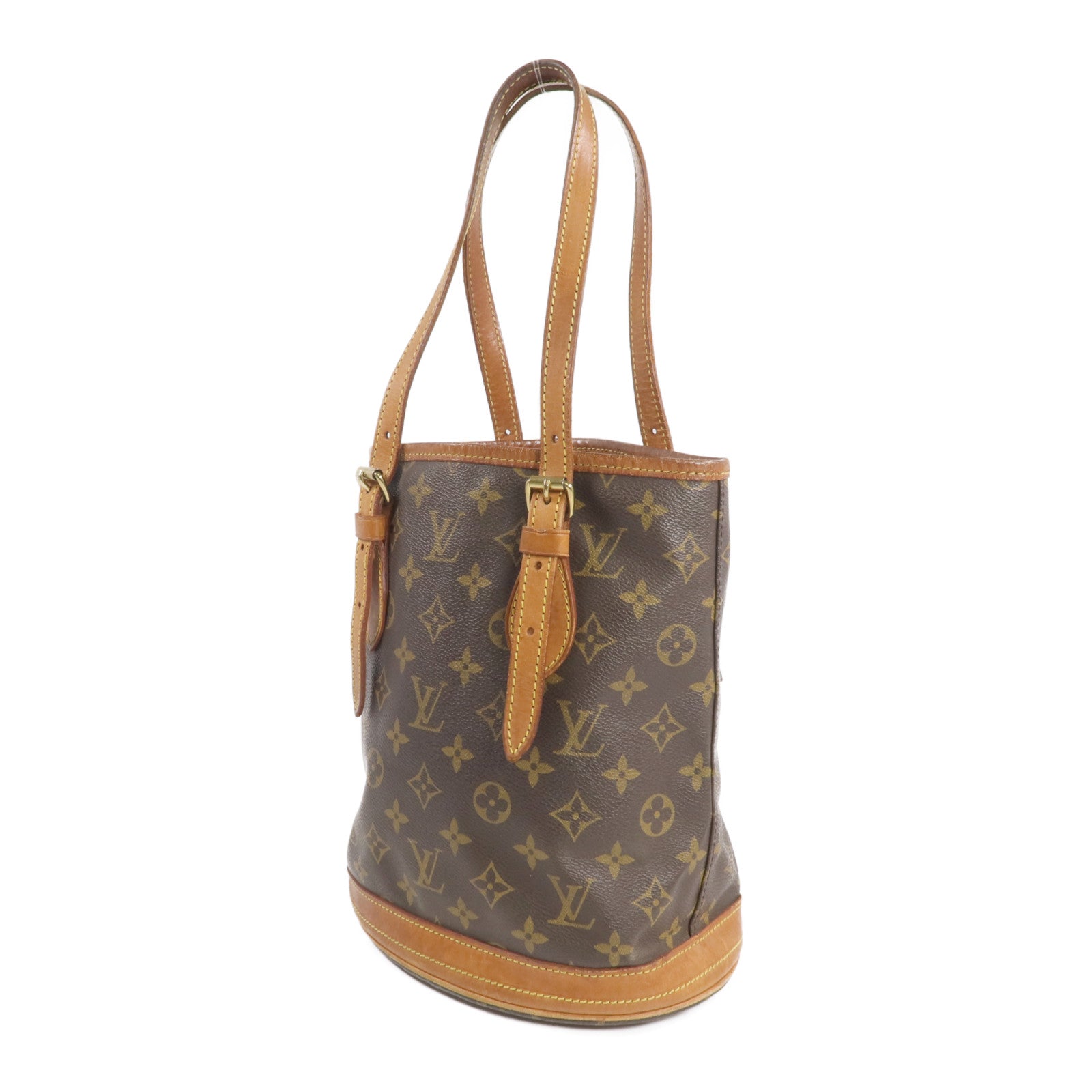 LOUIS VUITTON Monogram Bucket PM金扣手挽袋