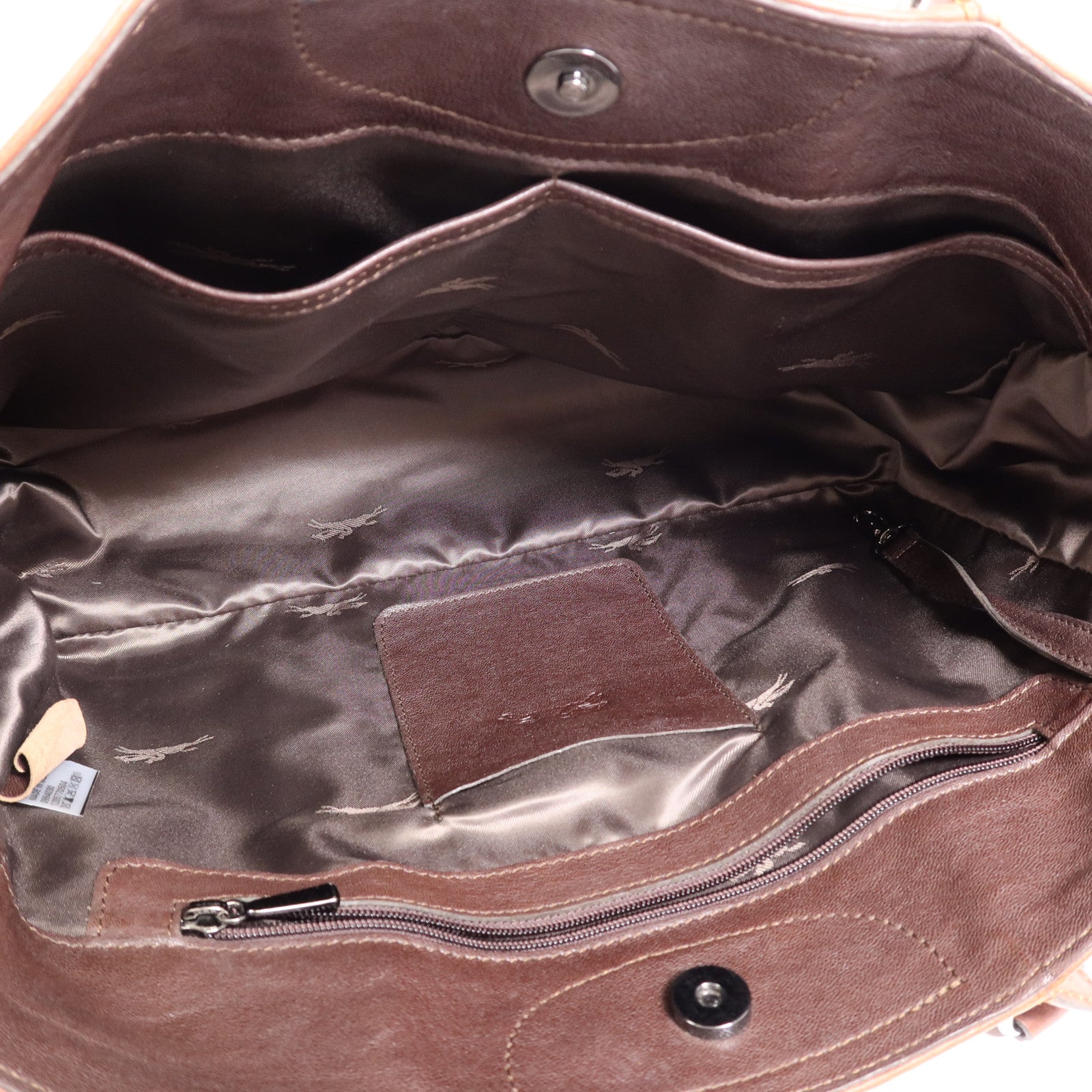 Longchamp 牛皮皮革2 Way Shoulder銀扣肩背袋