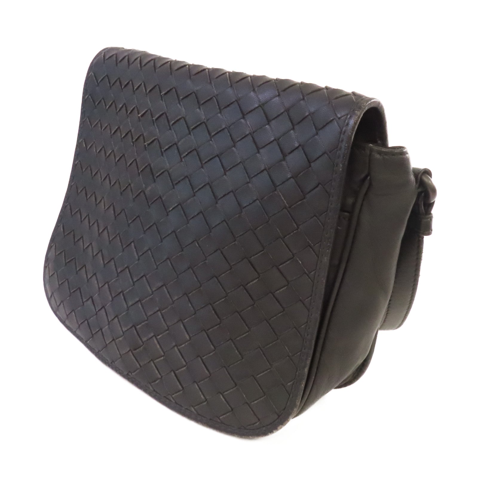 BOTTEGA VENETA 【激減優惠】織紋皮革Shoulder Bag肩背袋黑色