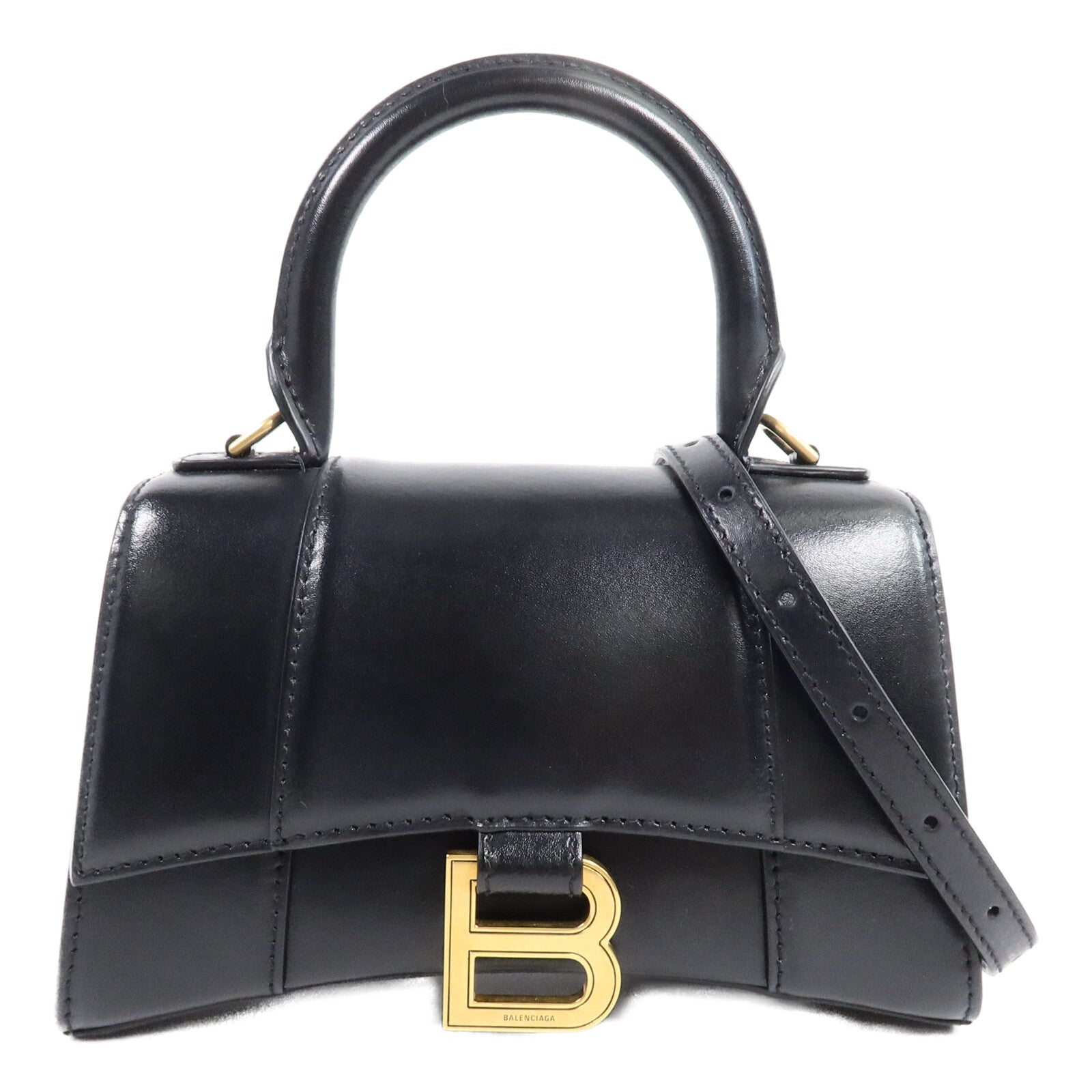 BALENCIAGA 牛皮皮革Hourglass XS手挽肩背兩用袋