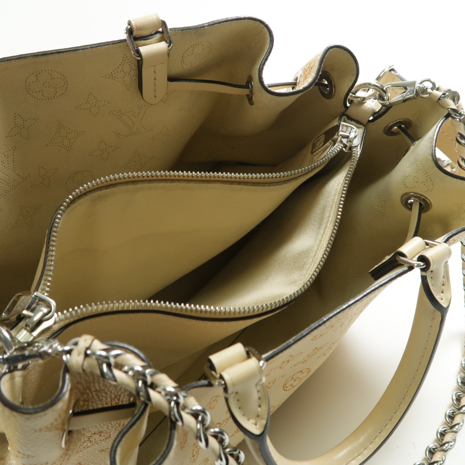 LOUIS VUITTON Mahina Bella Tote Mahina銀扣手挽肩背兩用袋