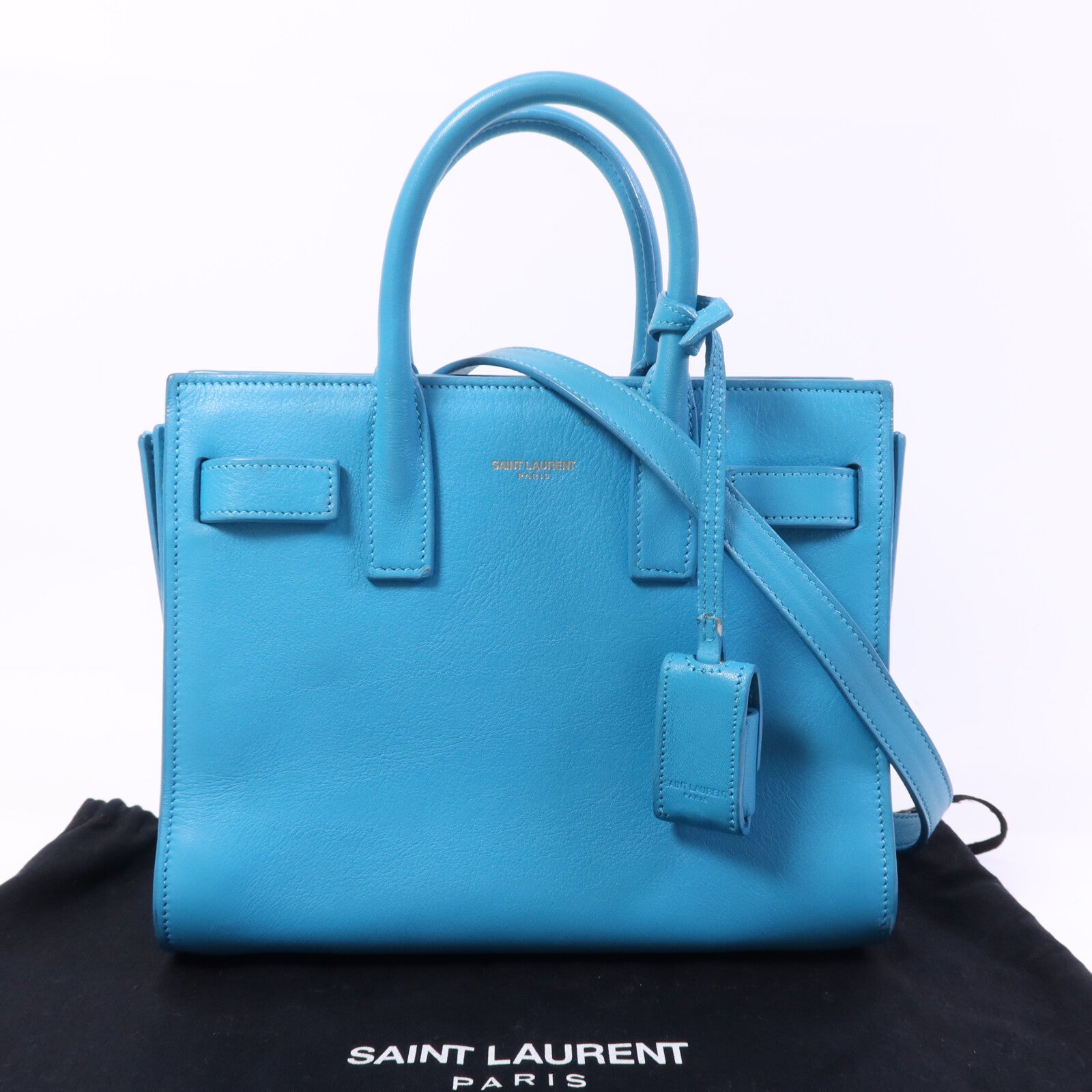 SAINT LAURENT 牛皮皮革Sac De Jour金扣手挽肩背兩用袋