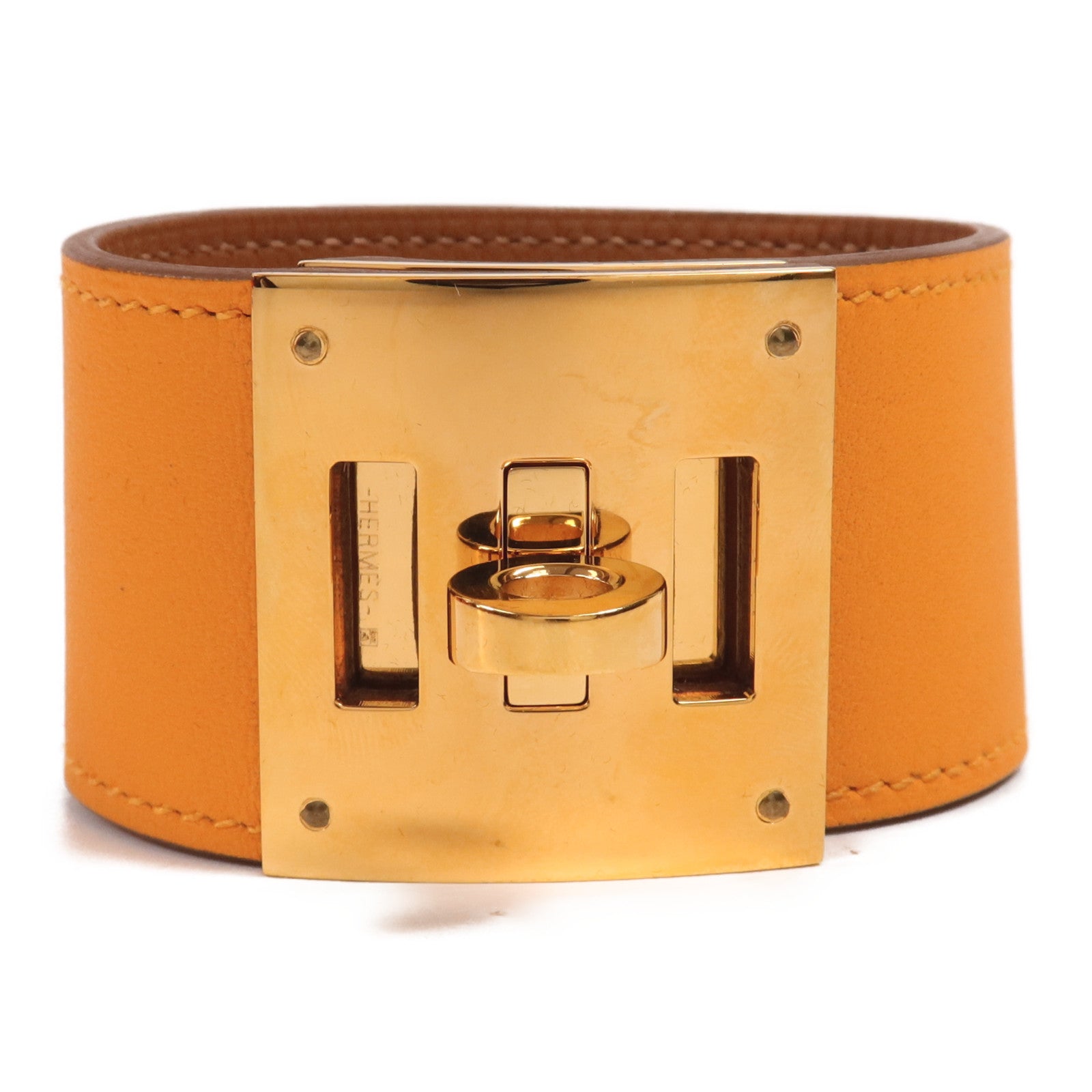 HERMES 【激減優惠】Swift皮革Kelly Dog金扣手帶