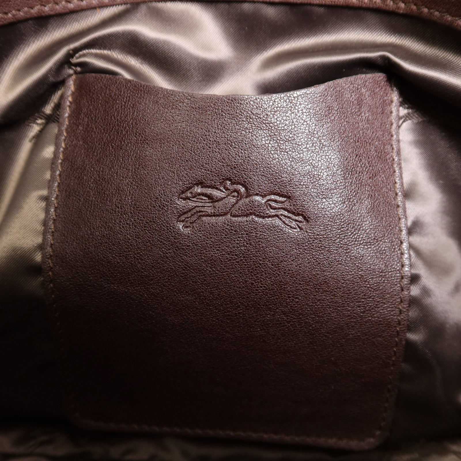 Longchamp 牛皮皮革2 Way Shoulder銀扣肩背袋