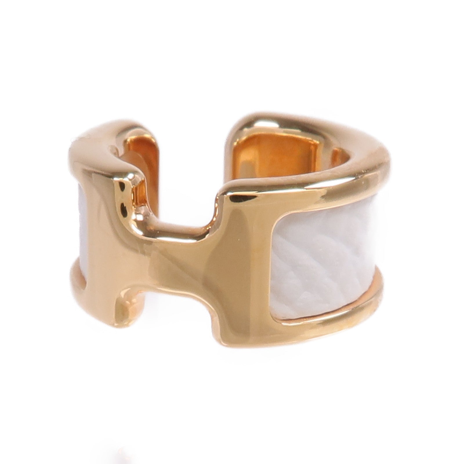 HERMES 金屬/Epsom皮革Olympe Ear Cuff耳夾