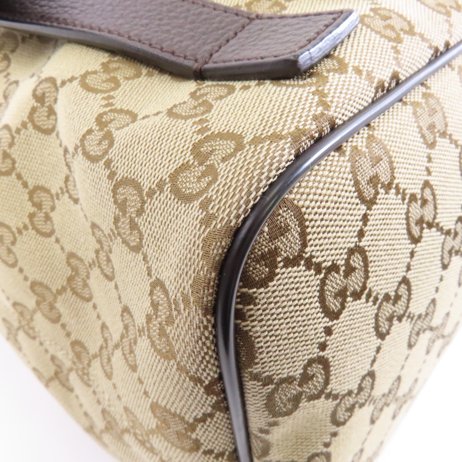 GUCCI 帆布Backpack銀扣背包啡色