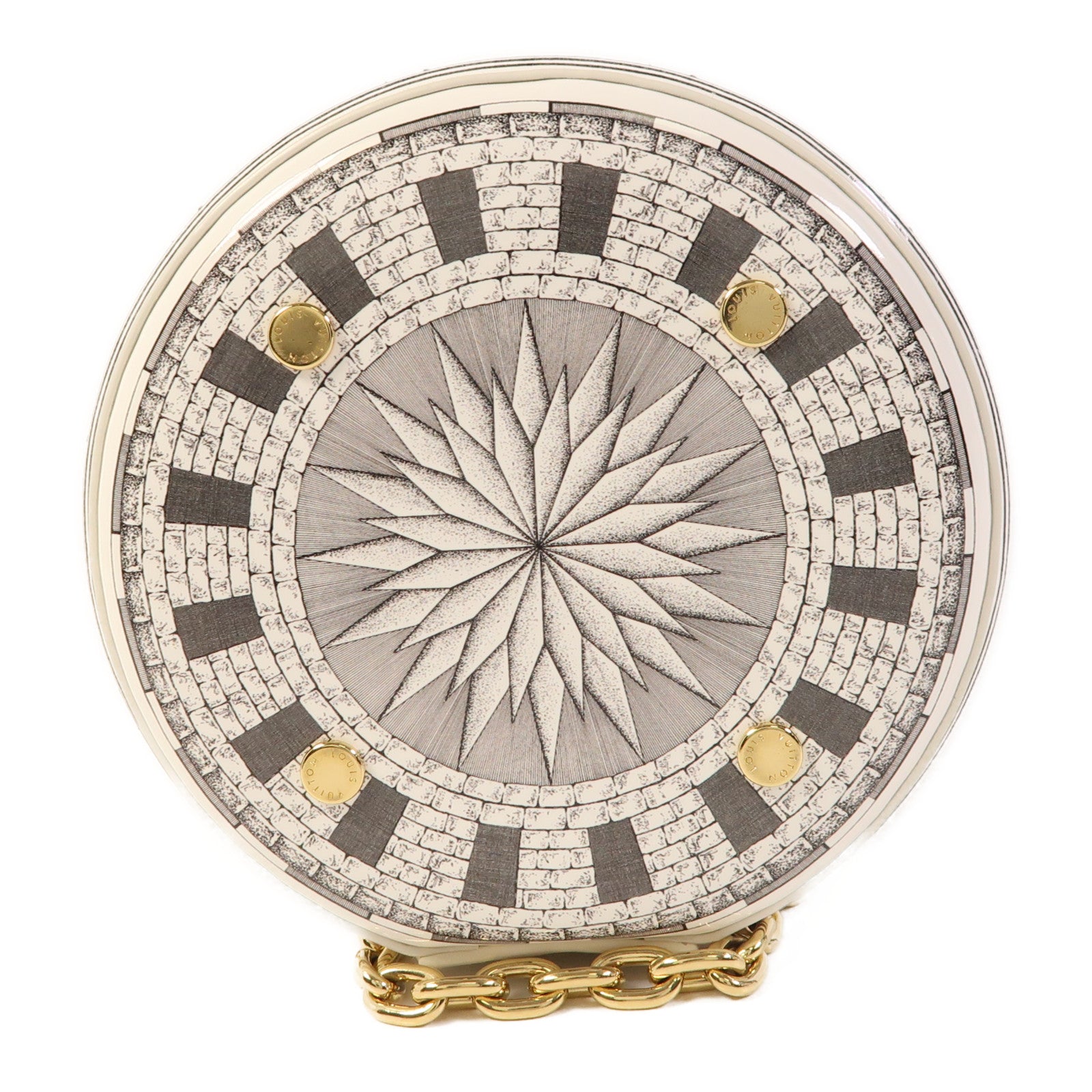 LOUIS VUITTON 塗層帆布Fornasetti Cannes金扣手挽肩背兩用袋