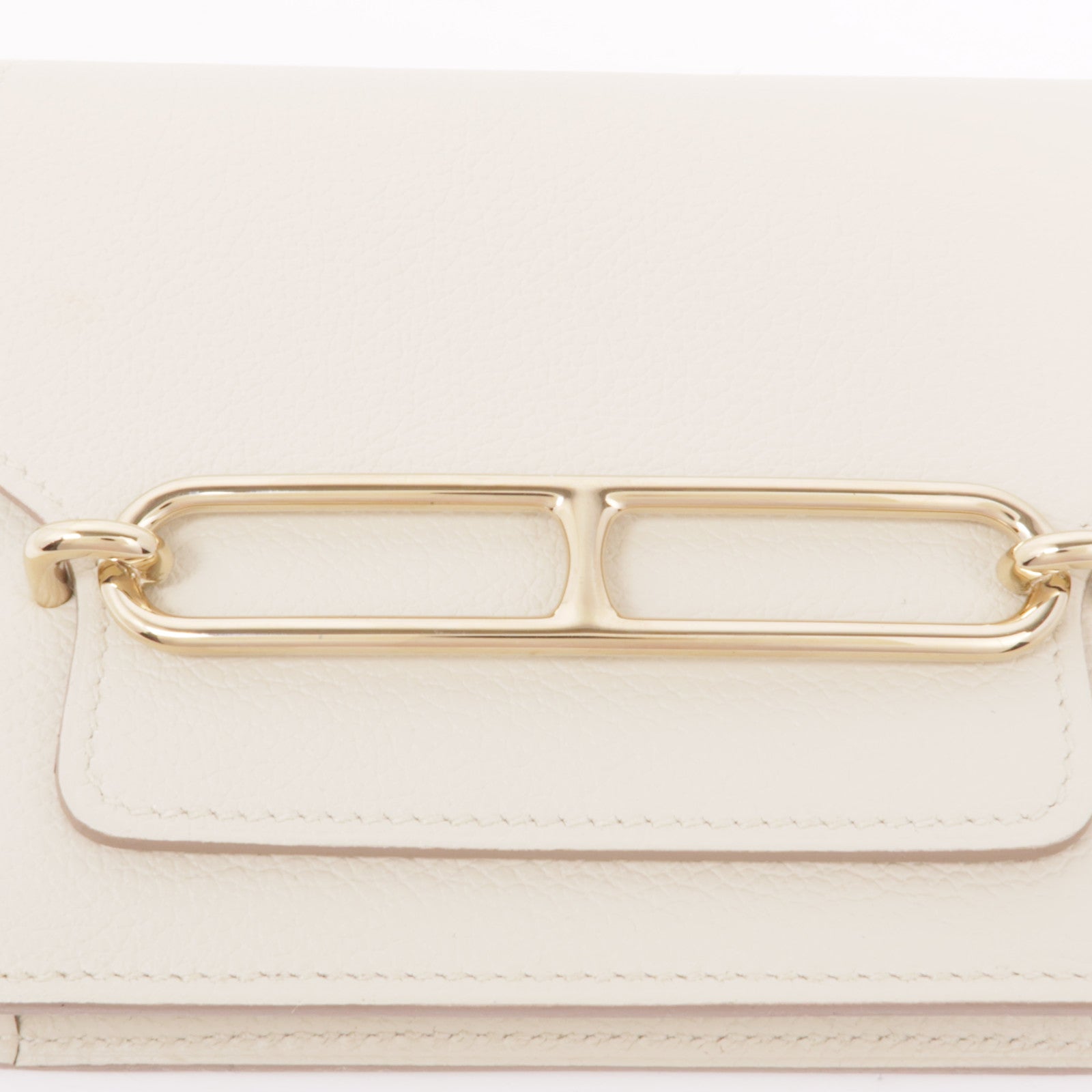 HERMES Evercolor皮革Roulis Slim金扣錢包Beton