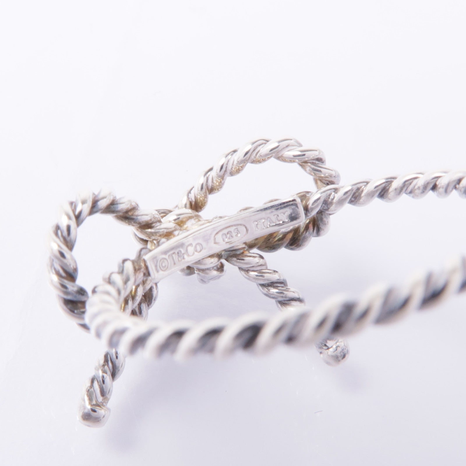 TIFFANY＆CO 925純銀Twisted Bow Ring戒指US#5.5
