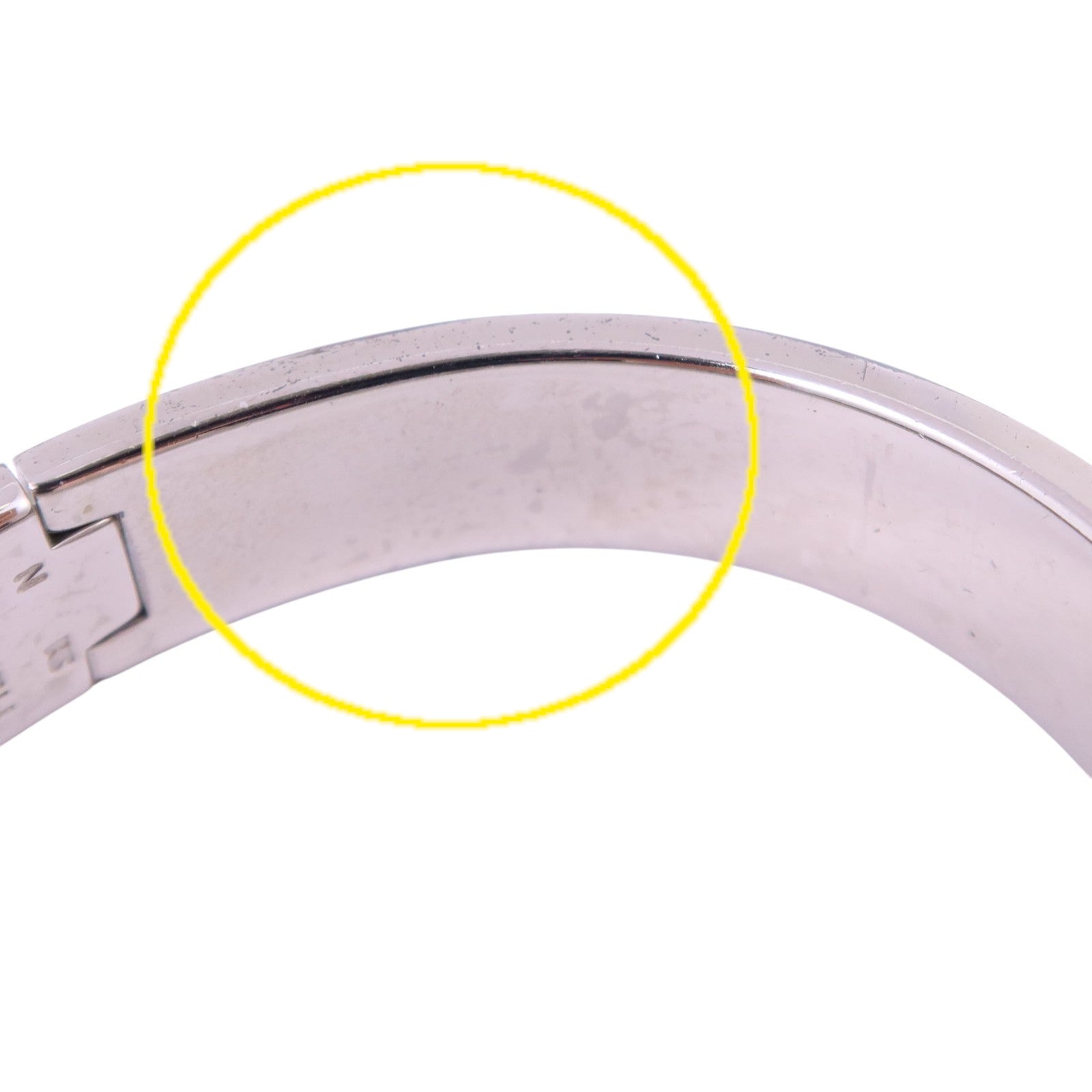 HERMES 金屬/琺瑯Clic H Bracelet銀扣手鏈