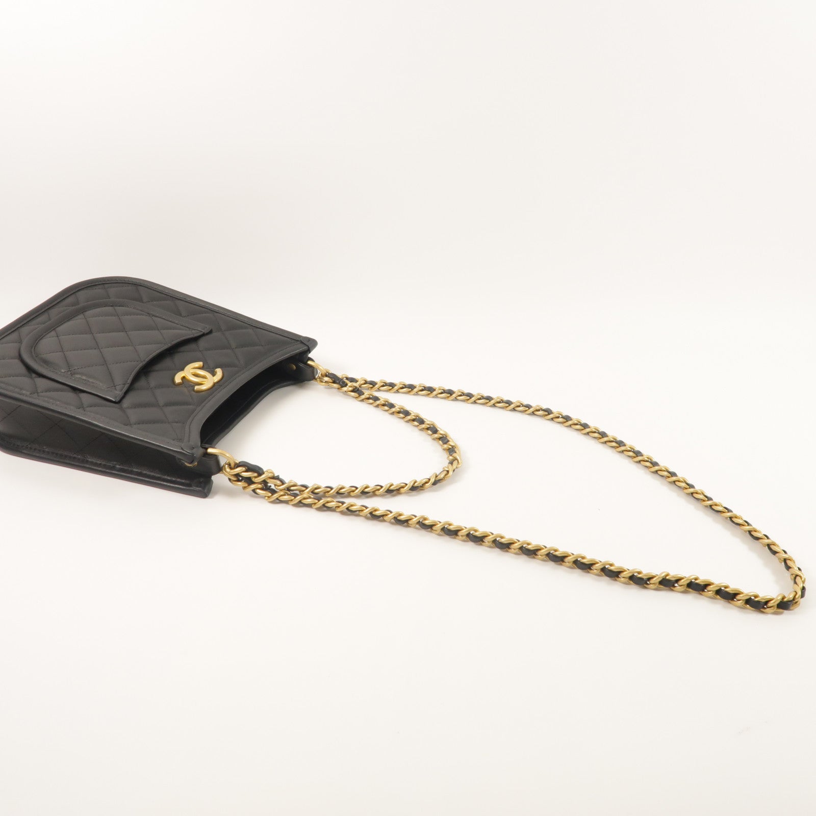 CHANEL 牛皮皮革24S Hobo手挽肩背兩用袋