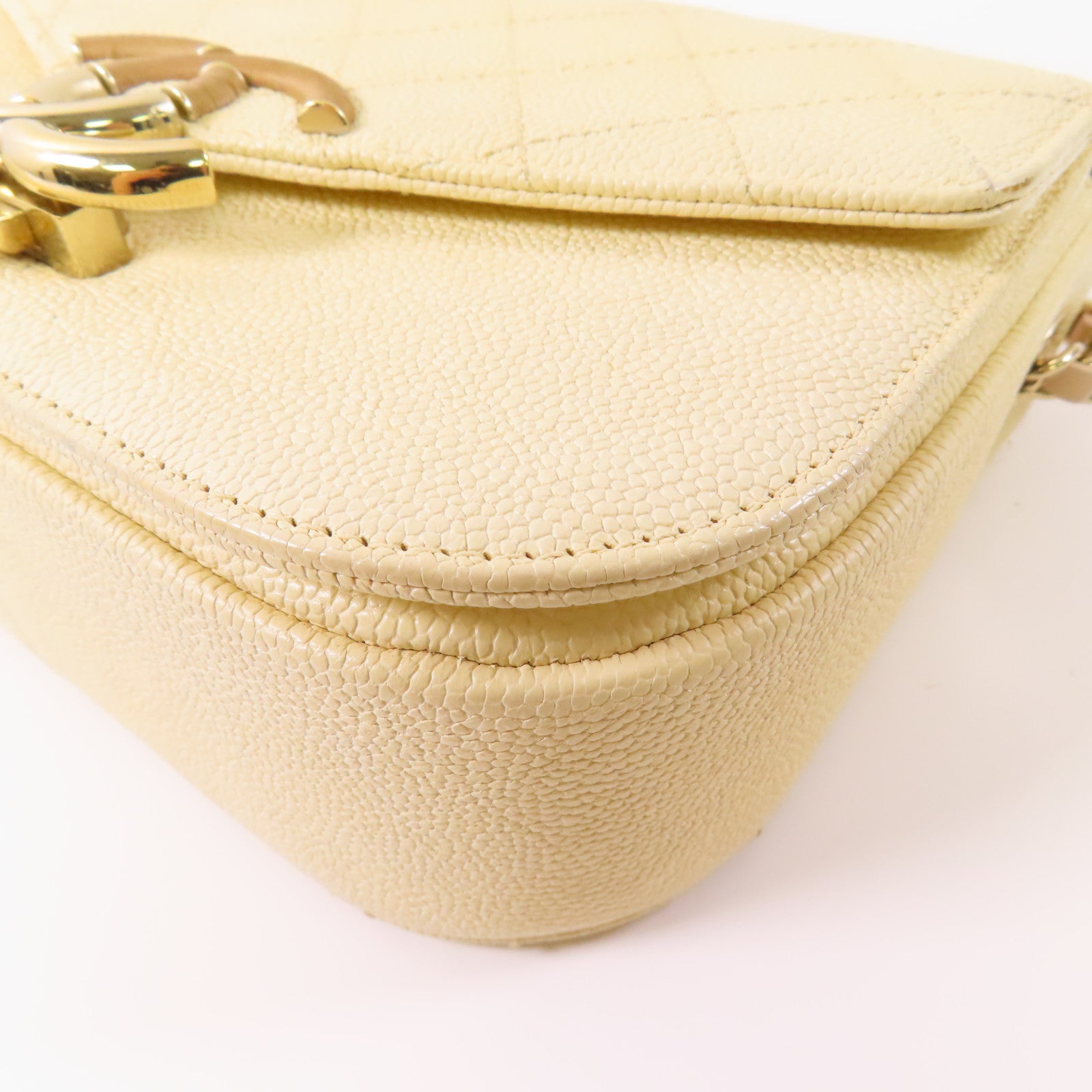 CHANEL 皮革Shoulder Bag金扣手挽肩背兩用袋