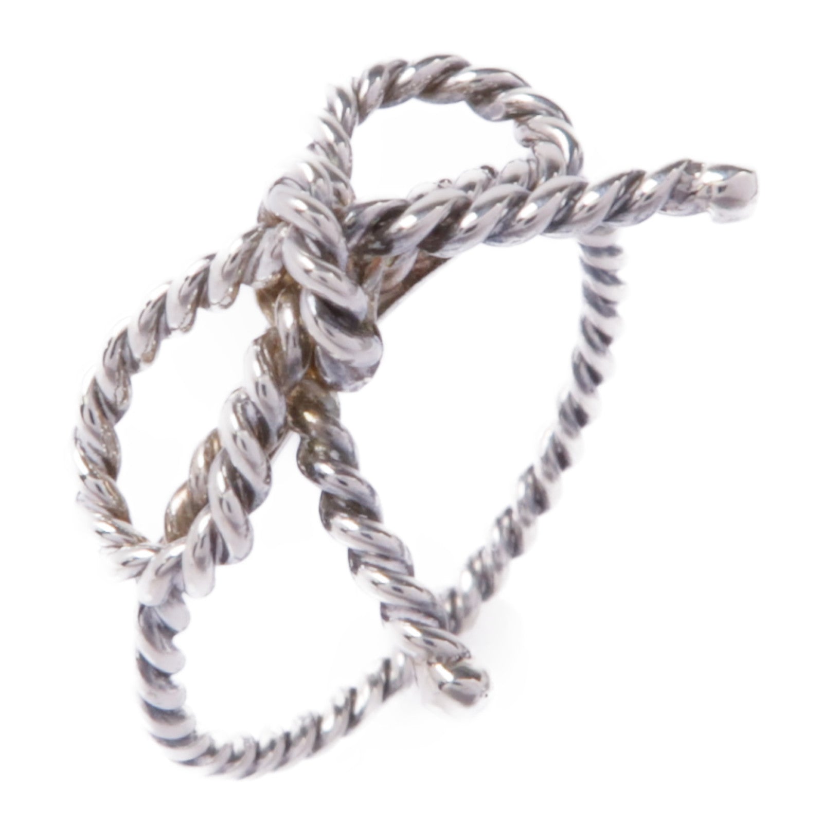 TIFFANY＆CO 925純銀Twisted Bow Ring戒指US#5.5
