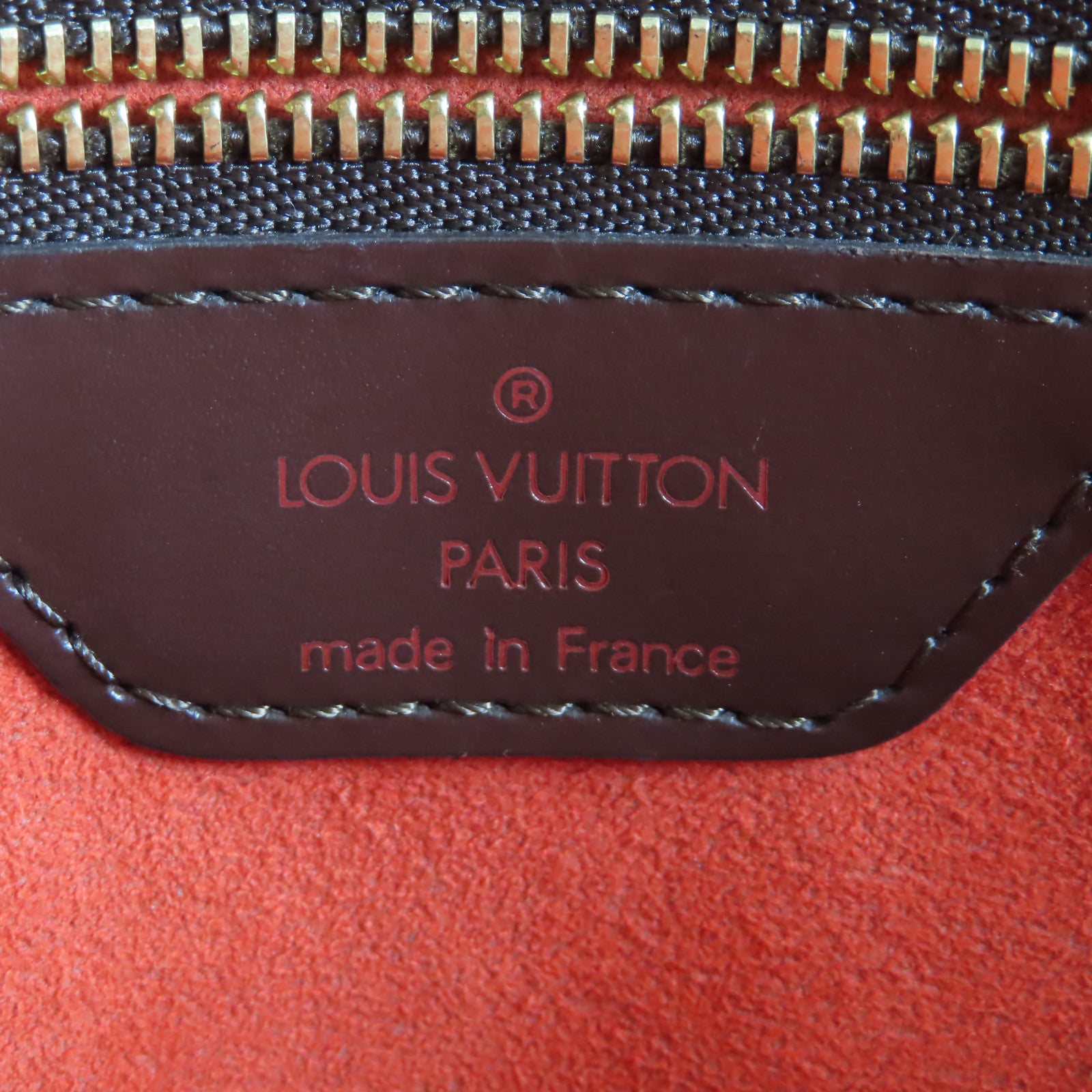 LOUIS VUITTON Damier Venice PM金扣手挽袋棕色
