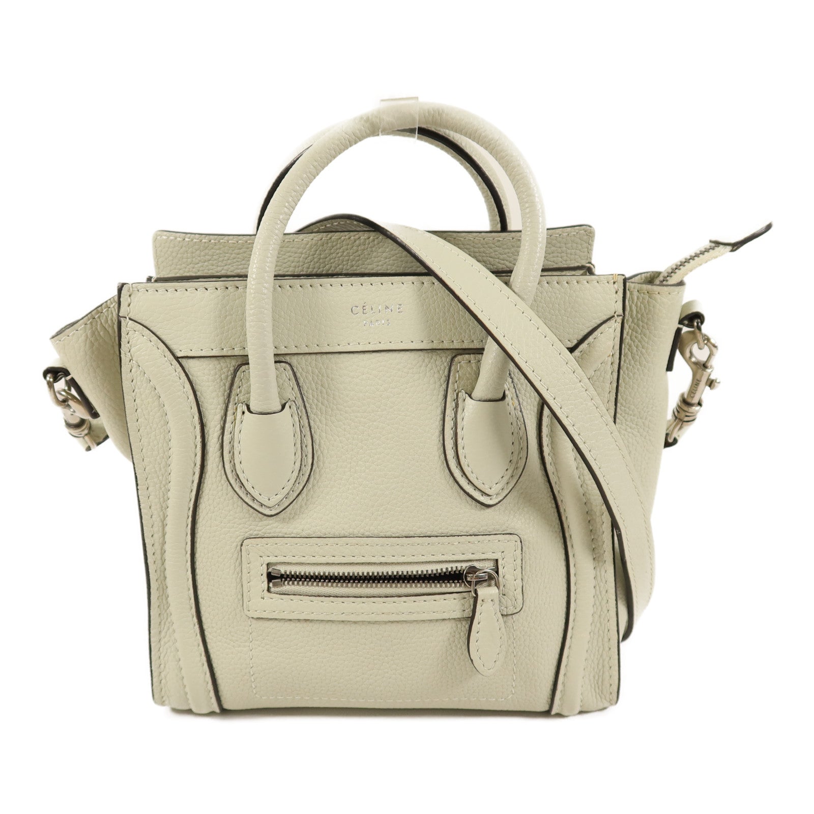 CELINE 牛皮皮革Nano Luggage手挽肩背兩用袋