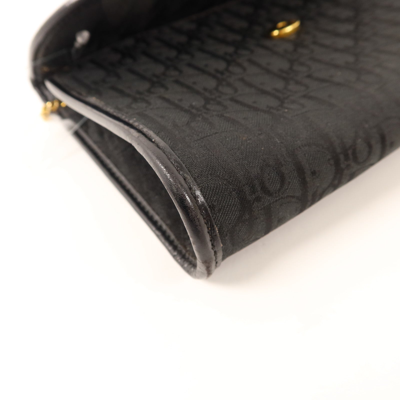 Dior 帆布Vintage Chain Shoulder金扣鏈帶肩背袋包