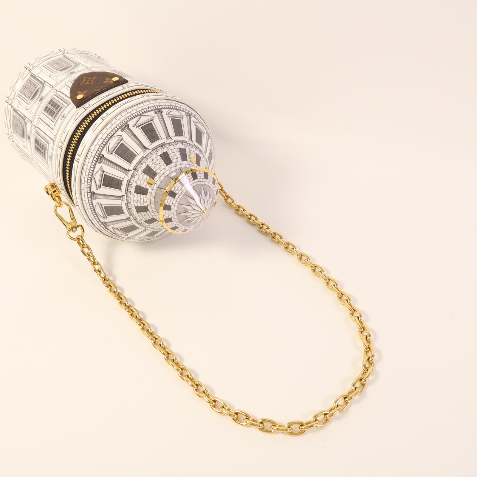 LOUIS VUITTON 塗層帆布Fornasetti Cannes金扣手挽肩背兩用袋