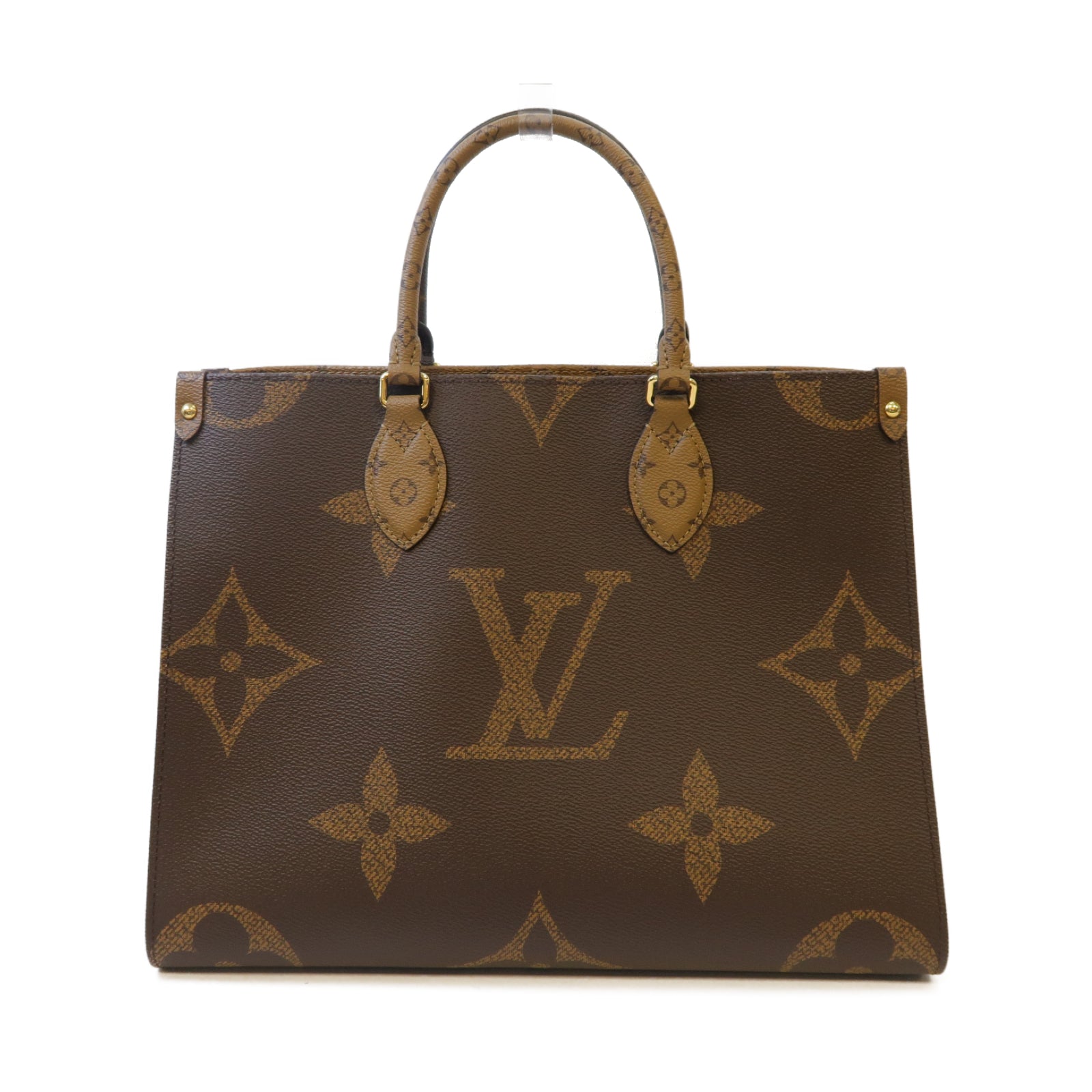 LOUIS VUITTON **【激減優惠】Monogram Giant On The Go MM金扣肩背袋啡色