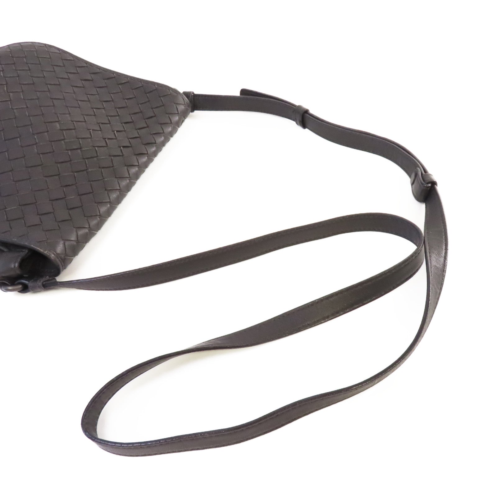 BOTTEGA VENETA 【激減優惠】織紋皮革Shoulder Bag肩背袋黑色