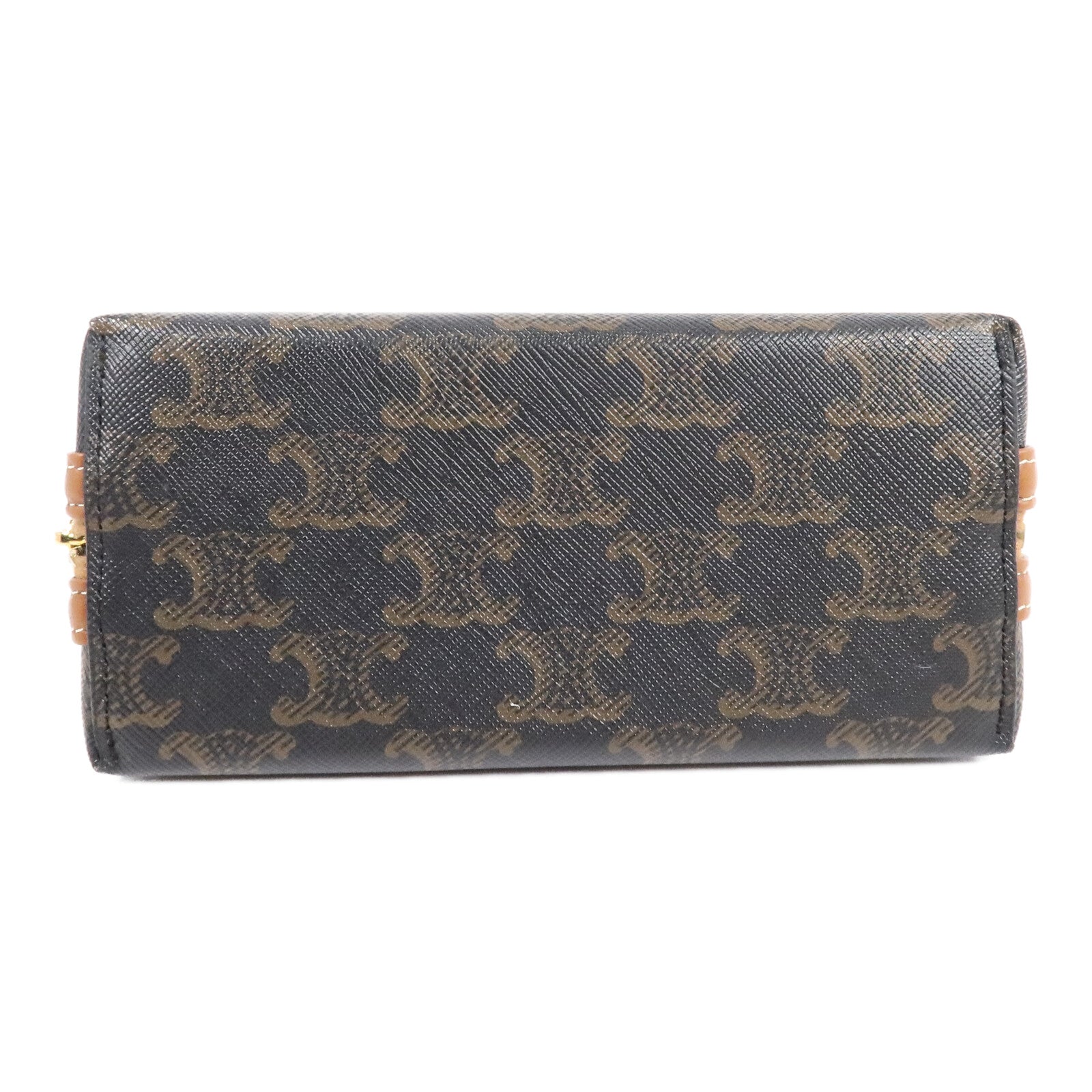 CELINE 塗層帆布Clutch On Chain肩背袋