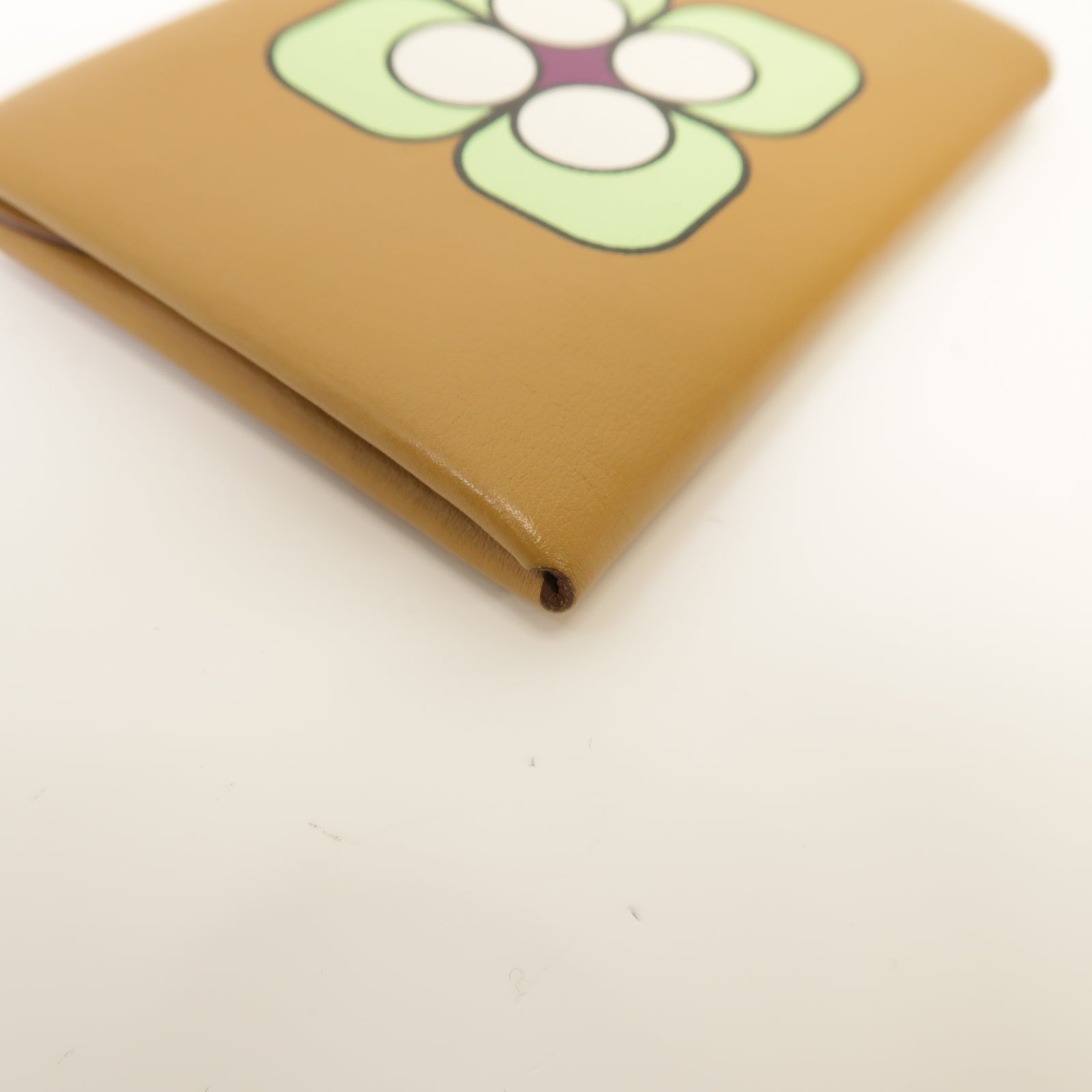 HERMES Swift皮革Calvi Duo Compact Card Holder銀扣卡片套芝麻色