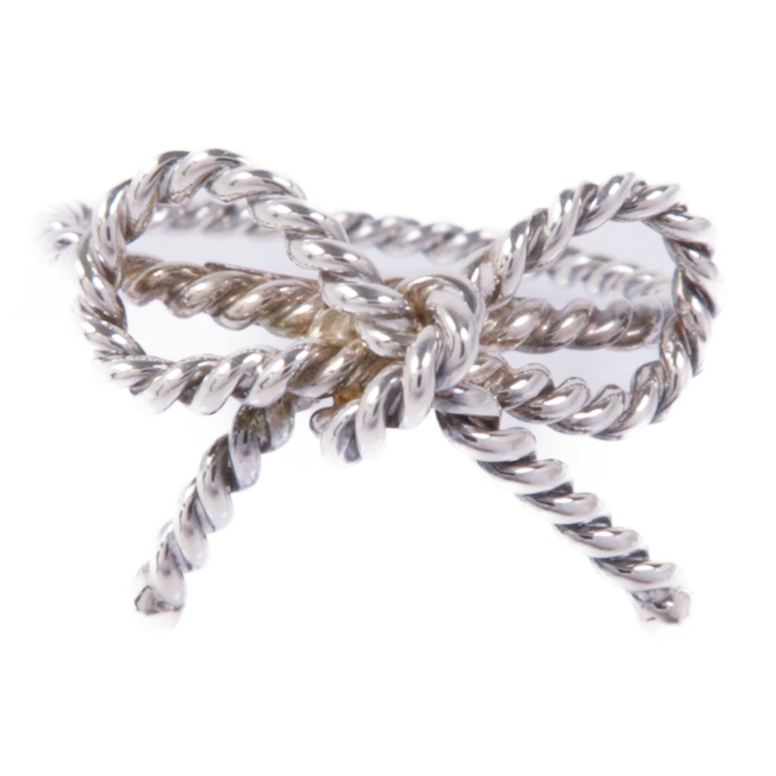 TIFFANY＆CO 925純銀Twisted Bow Ring戒指US#5.5