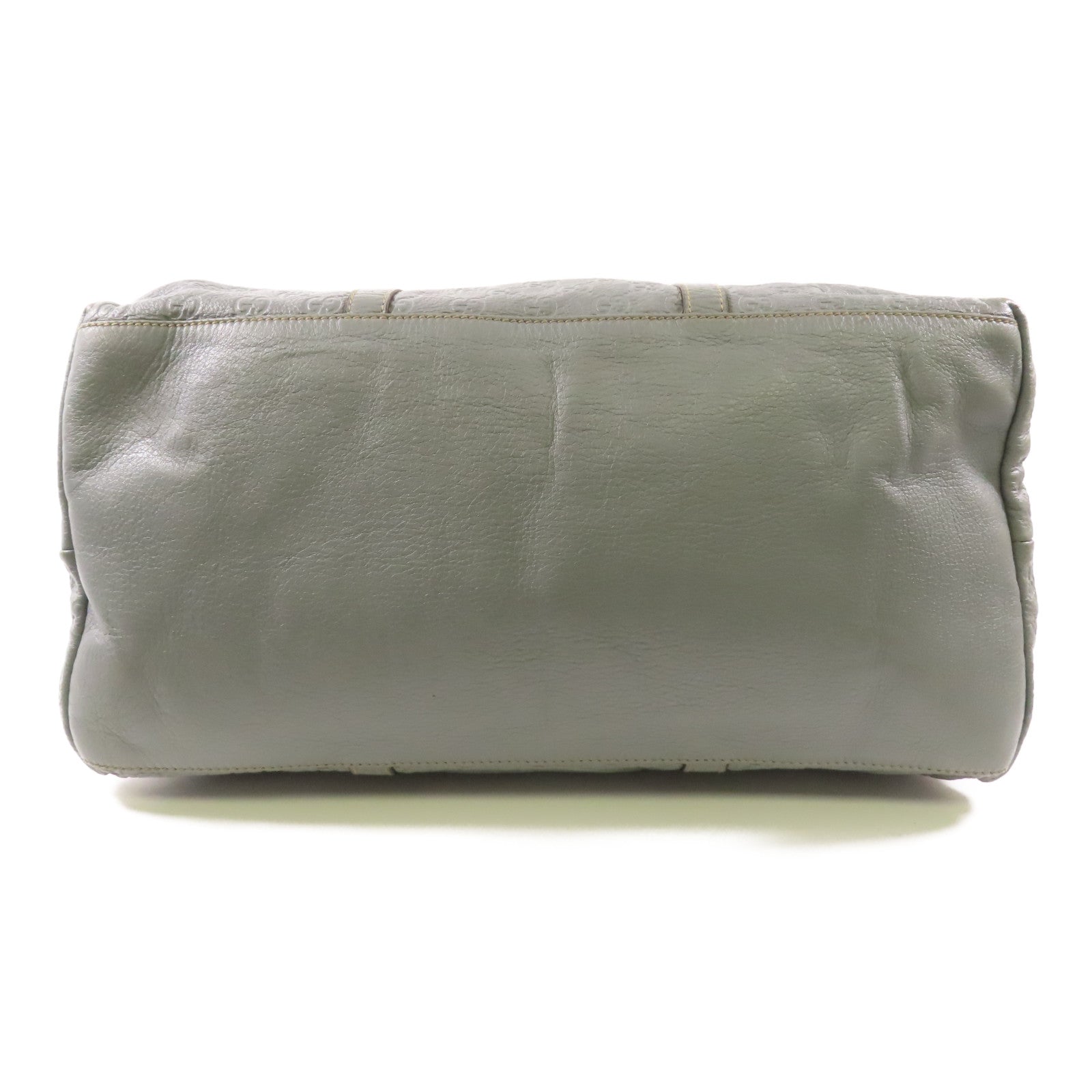 GUCCI GG GHW Tote Bag 201482 Calfskin Leather Gray