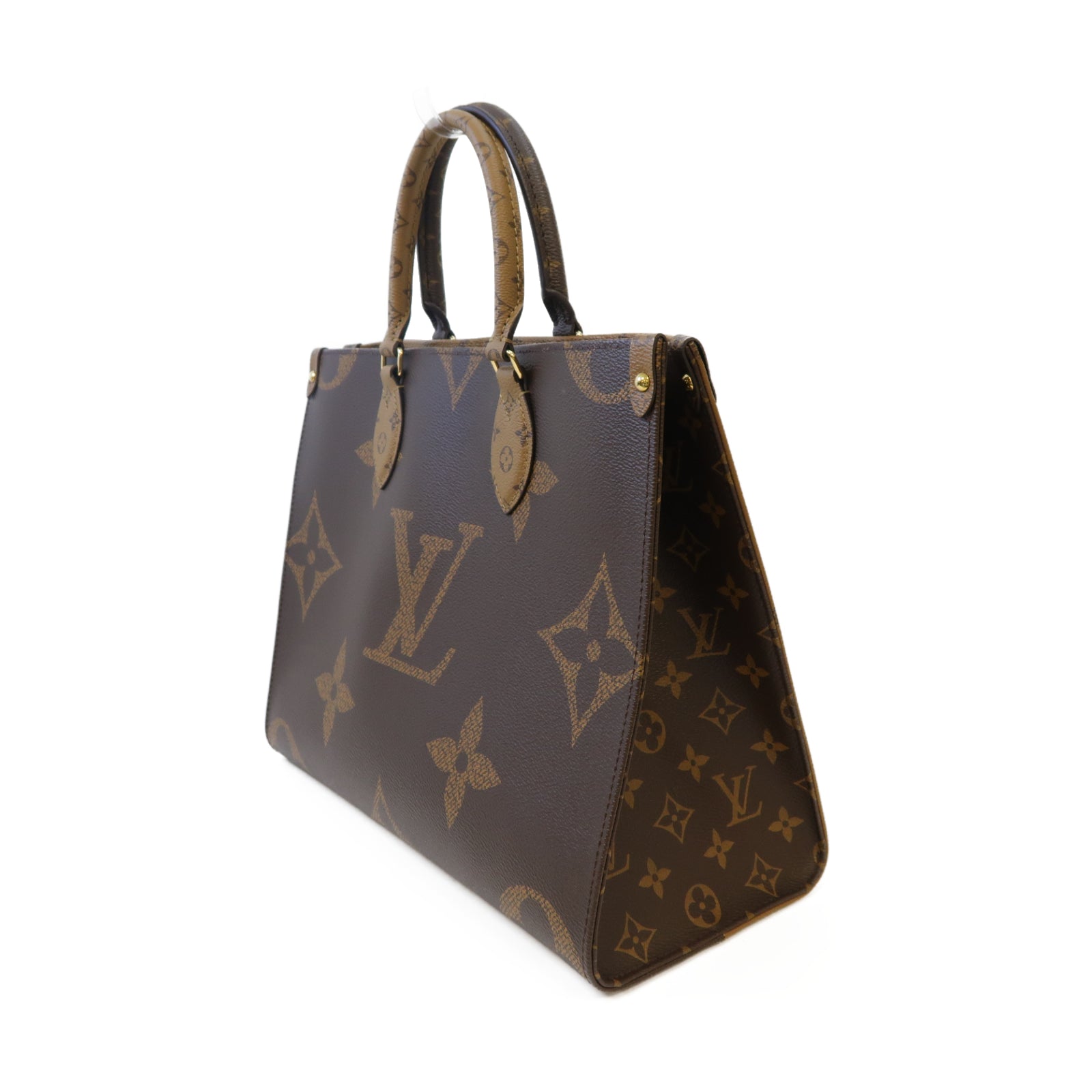LOUIS VUITTON **【激減優惠】Monogram Giant On The Go MM金扣肩背袋啡色