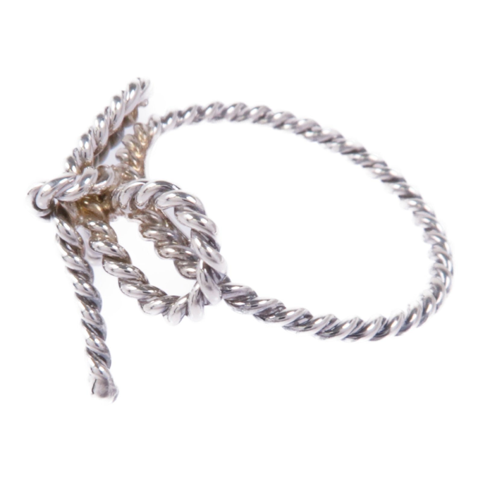 TIFFANY＆CO 925純銀Twisted Bow Ring戒指US#5.5