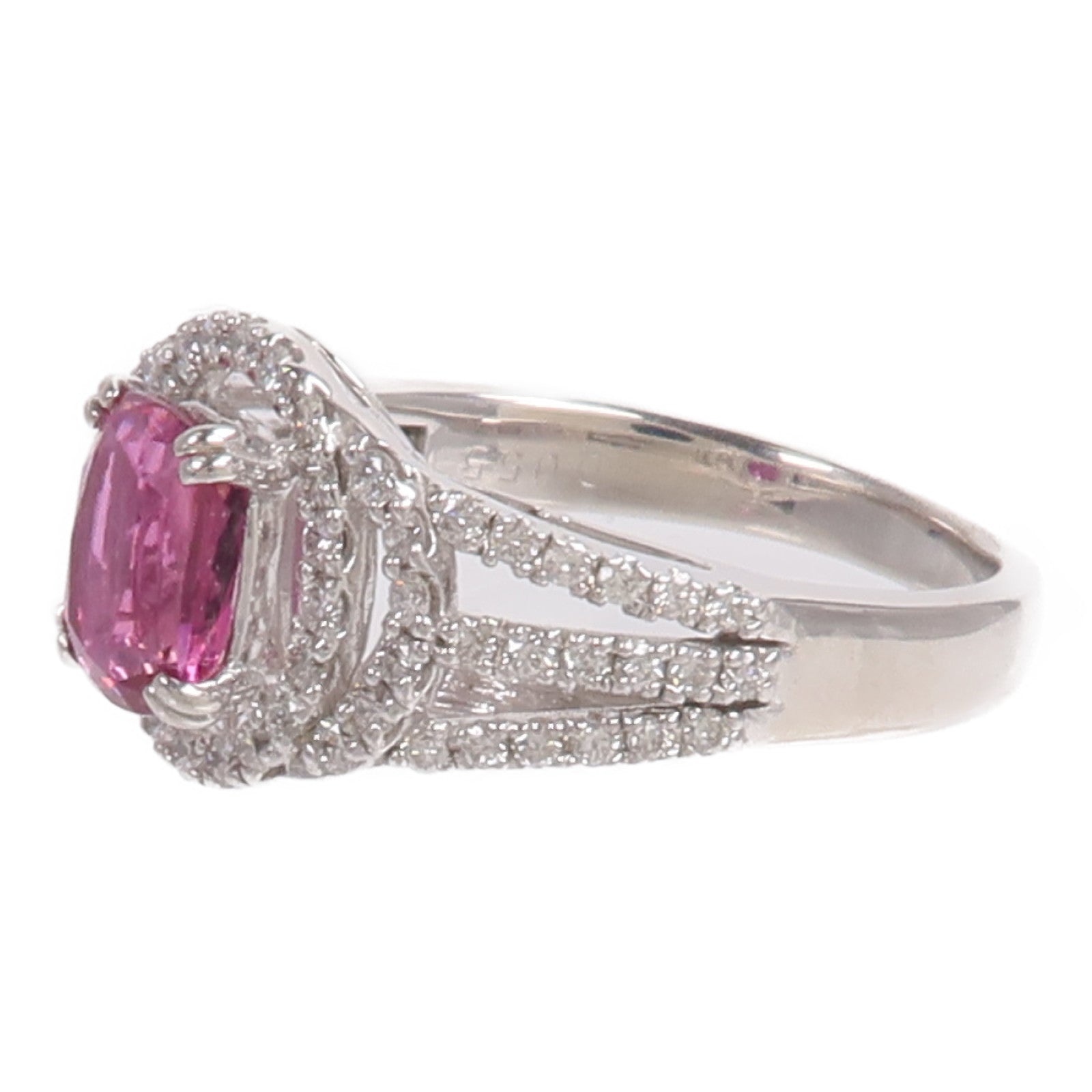 JEWELRY 18K白金Ruby Diamond Ring紅寶石/鑽石戒指
