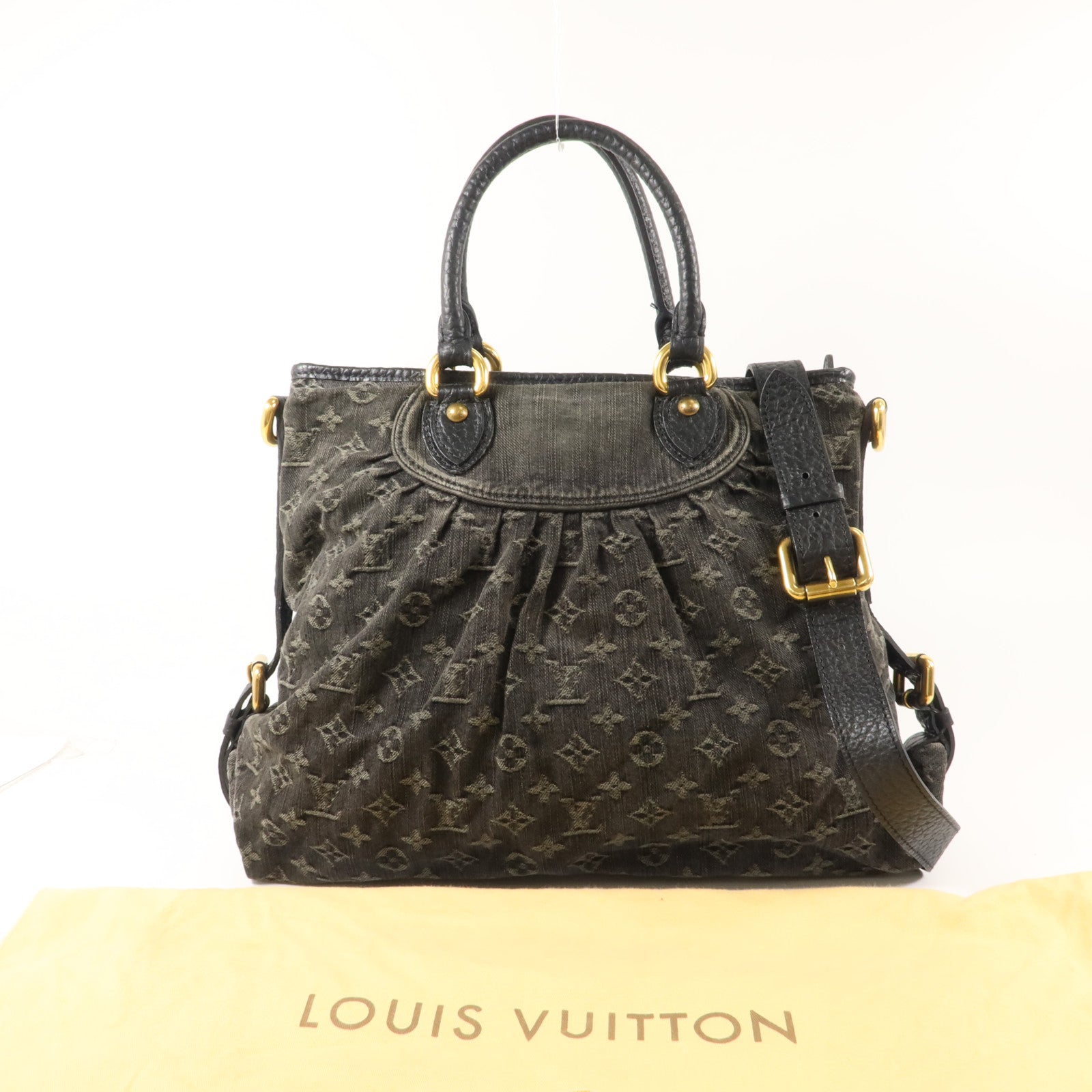 LOUIS VUITTON Monogram Denim Neo Cabby GM手挽肩背兩用袋